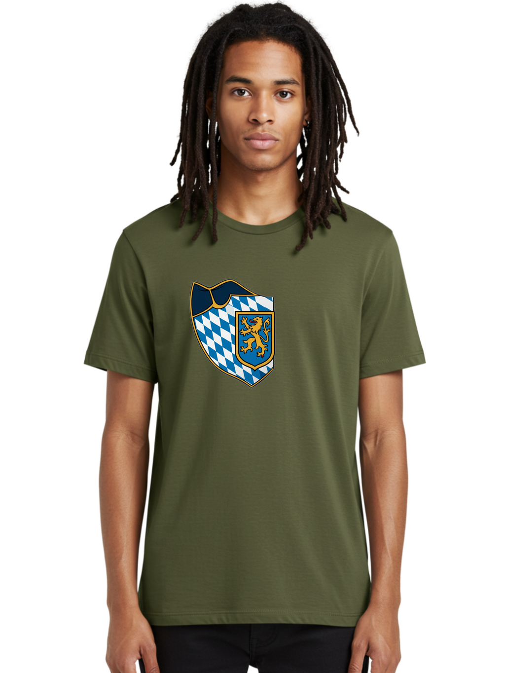 Bavarian-Coat-Of-Arms Men'S Graphic Tee, 100% Cotton, Comfortable Casual Summer Wear, Machine Washable, Vintage Camera, Old Camera, Antique Camera, Black Camera, Classic Photography, Photography Equipment, Nostalgic Device, Film Camera, Bal774