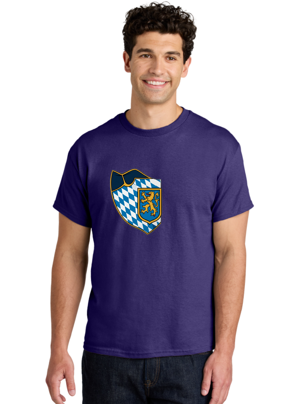 Bavarian-Coat-Of-Arms Men'S Graphic Tee, 100% Cotton, Comfortable Casual Summer Wear, Machine Washable, Vintage Camera, Old Camera, Antique Camera, Black Camera, Classic Photography, Photography Equipment, Nostalgic Device, Film Camera, Bal774