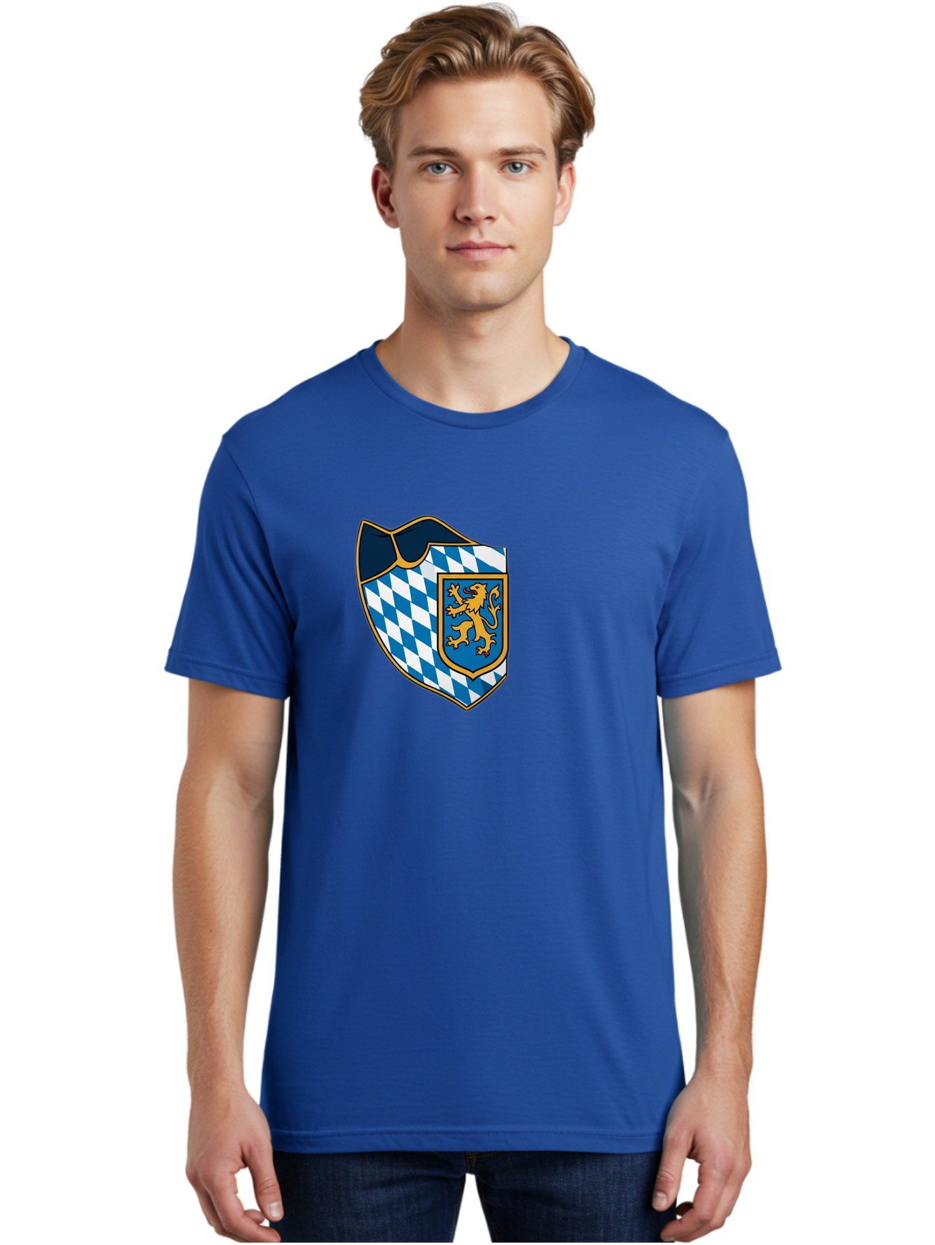 Bavarian-Coat-Of-Arms Men'S Graphic Tee, 100% Cotton, Comfortable Casual Summer Wear, Machine Washable, Vintage Camera, Old Camera, Antique Camera, Black Camera, Classic Photography, Photography Equipment, Nostalgic Device, Film Camera, Bal774