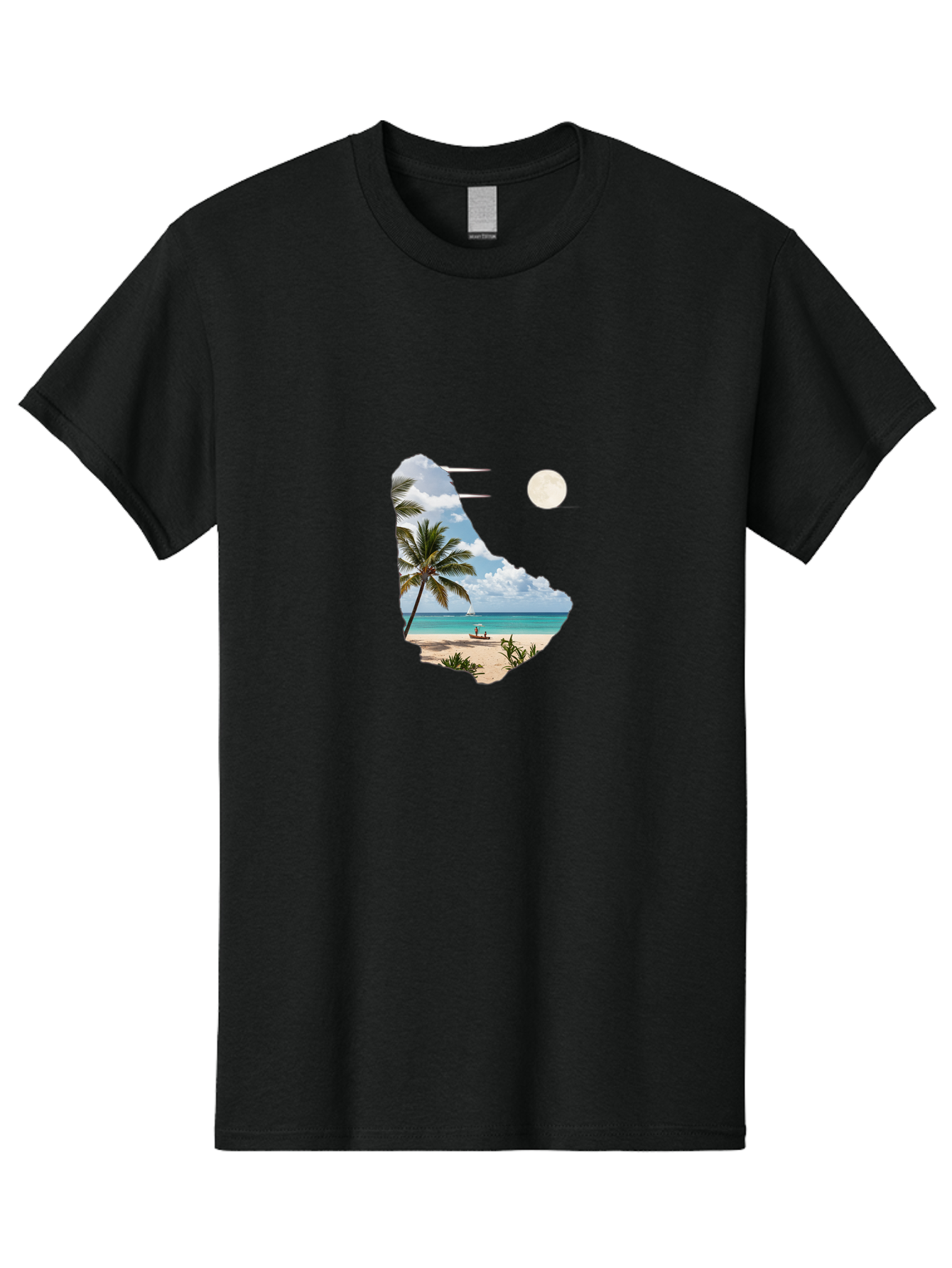 Beach-Scene-In-Map Men'S Graphic Tee, 100% Cotton, Comfortable Casual Summer Wear, Machine Washable, Vintage Camera, Old Camera, Antique Camera, Black Camera, Classic Photography, Photography Equipment, Nostalgic Device, Film Camera, Bal777