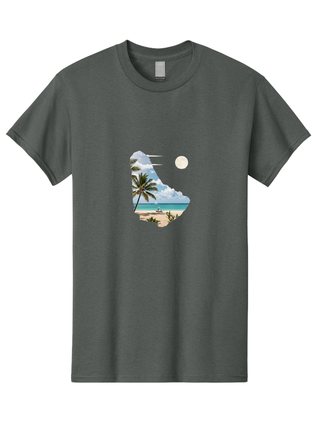 Beach-Scene-In-Map Men'S Graphic Tee, 100% Cotton, Comfortable Casual Summer Wear, Machine Washable, Vintage Camera, Old Camera, Antique Camera, Black Camera, Classic Photography, Photography Equipment, Nostalgic Device, Film Camera, Bal777