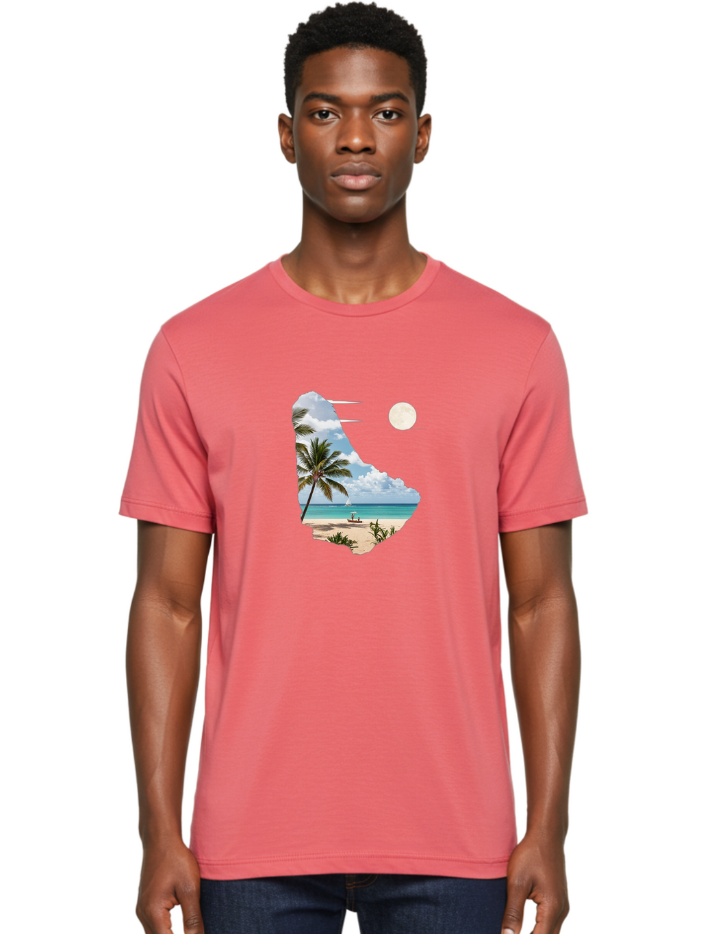 Beach-Scene-In-Map Men'S Graphic Tee, 100% Cotton, Comfortable Casual Summer Wear, Machine Washable, Vintage Camera, Old Camera, Antique Camera, Black Camera, Classic Photography, Photography Equipment, Nostalgic Device, Film Camera, Bal777