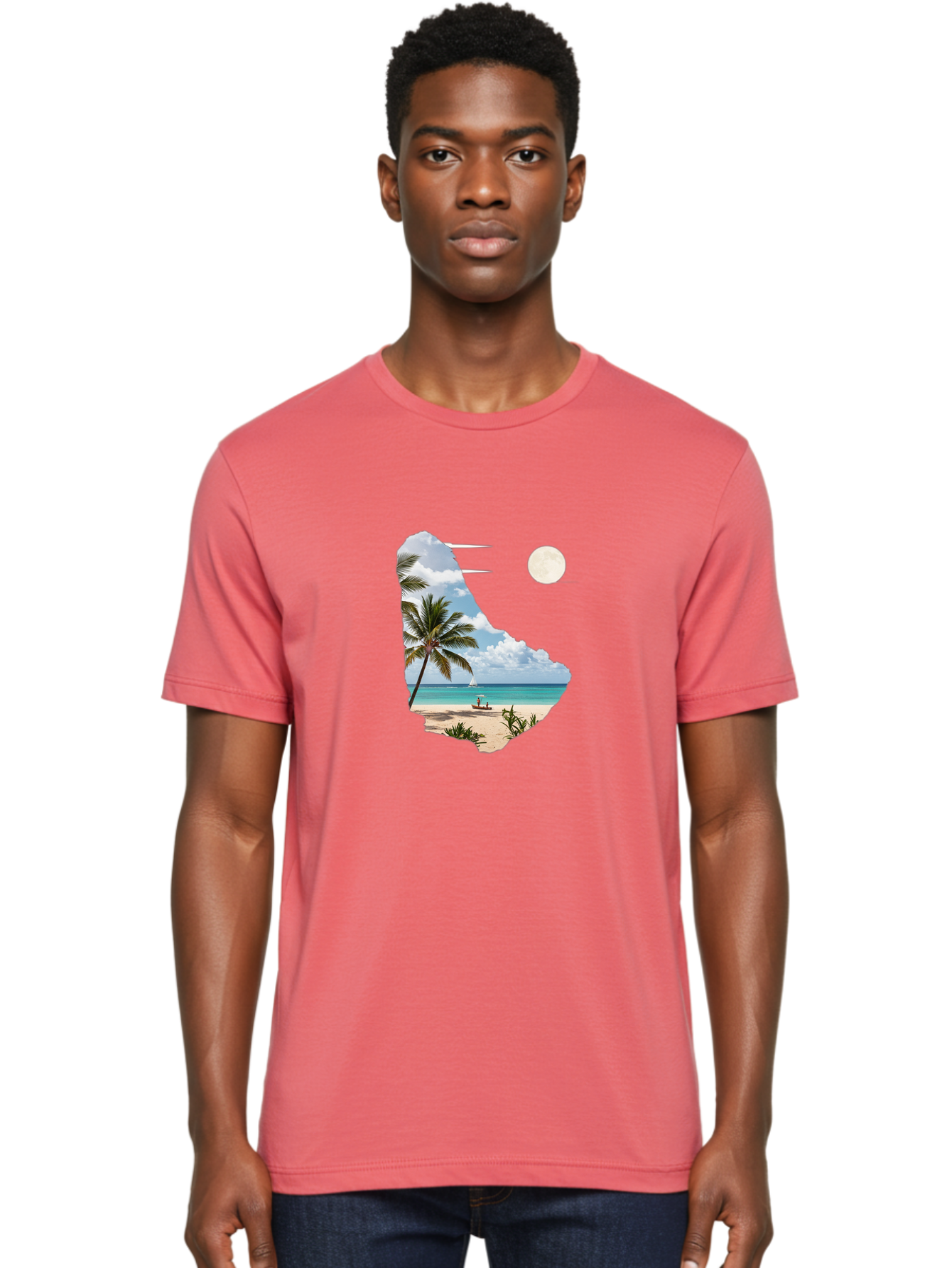 Beach-Scene-In-Map Men'S Graphic Tee, 100% Cotton, Comfortable Casual Summer Wear, Machine Washable, Vintage Camera, Old Camera, Antique Camera, Black Camera, Classic Photography, Photography Equipment, Nostalgic Device, Film Camera, Bal777
