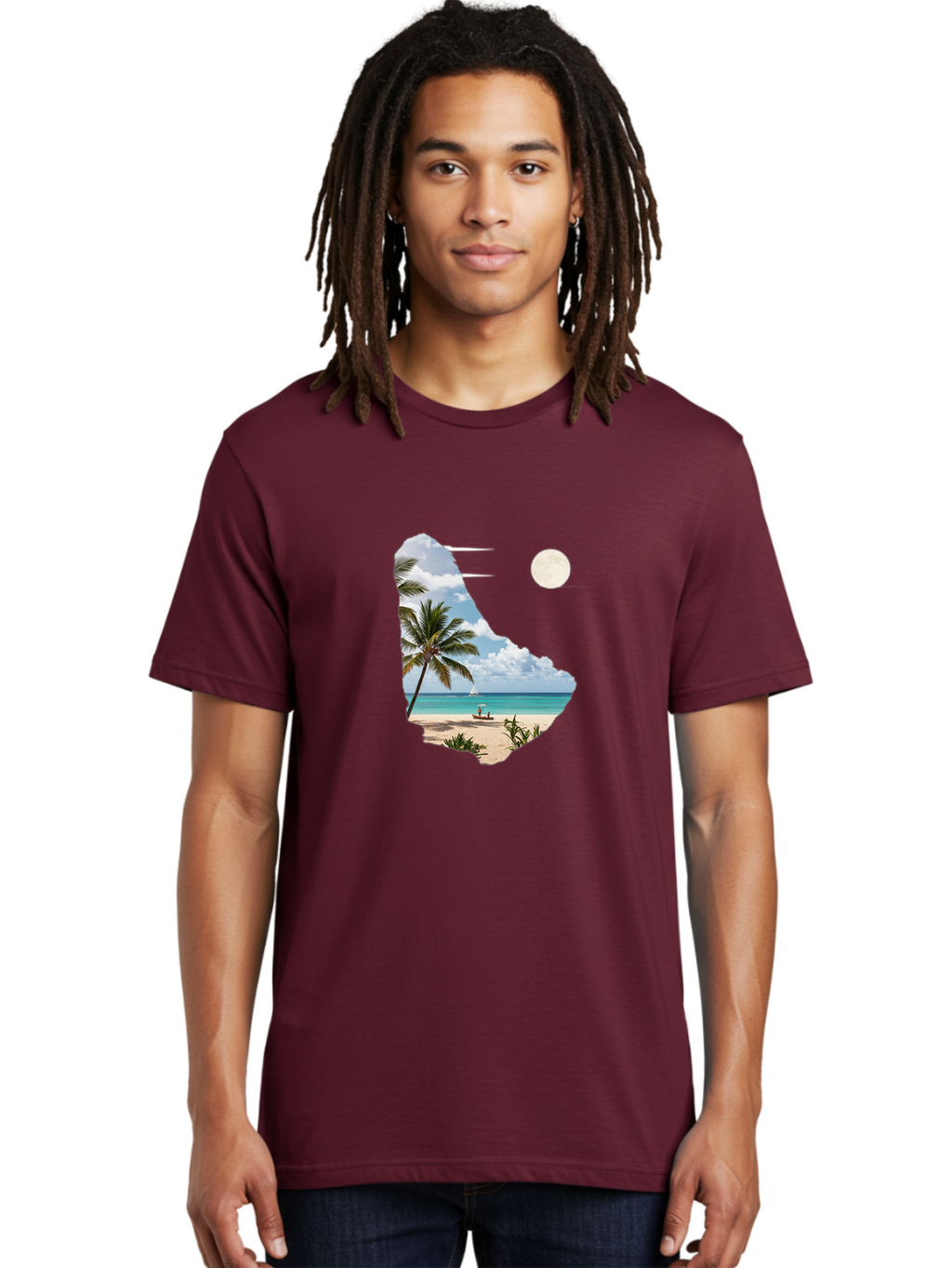 Beach-Scene-In-Map Men'S Graphic Tee, 100% Cotton, Comfortable Casual Summer Wear, Machine Washable, Vintage Camera, Old Camera, Antique Camera, Black Camera, Classic Photography, Photography Equipment, Nostalgic Device, Film Camera, Bal777