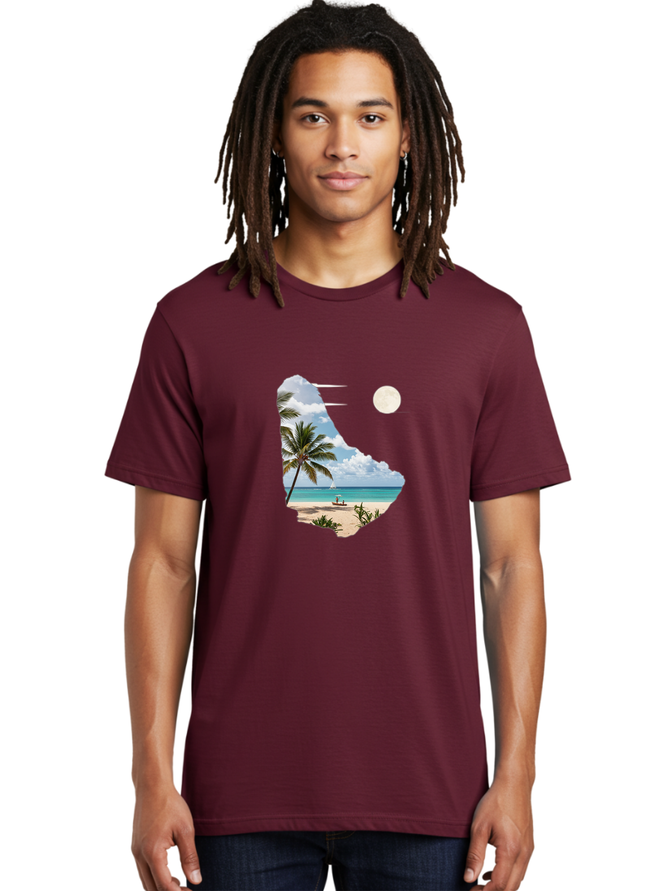 Beach-Scene-In-Map Men'S Graphic Tee, 100% Cotton, Comfortable Casual Summer Wear, Machine Washable, Vintage Camera, Old Camera, Antique Camera, Black Camera, Classic Photography, Photography Equipment, Nostalgic Device, Film Camera, Bal777
