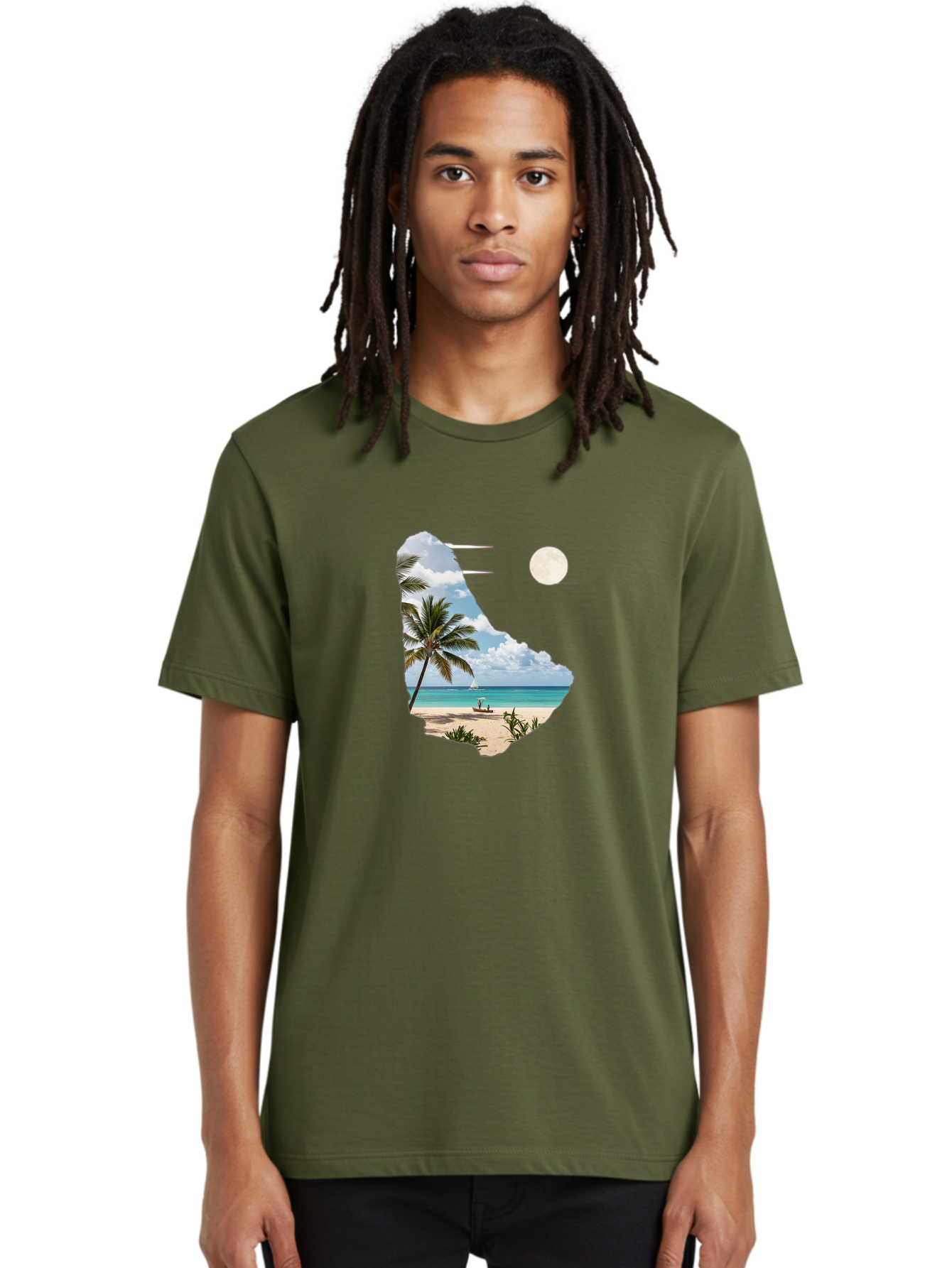 Beach-Scene-In-Map Men'S Graphic Tee, 100% Cotton, Comfortable Casual Summer Wear, Machine Washable, Vintage Camera, Old Camera, Antique Camera, Black Camera, Classic Photography, Photography Equipment, Nostalgic Device, Film Camera, Bal777