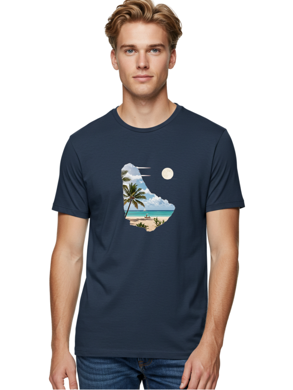 Beach-Scene-In-Map Men'S Graphic Tee, 100% Cotton, Comfortable Casual Summer Wear, Machine Washable, Vintage Camera, Old Camera, Antique Camera, Black Camera, Classic Photography, Photography Equipment, Nostalgic Device, Film Camera, Bal777