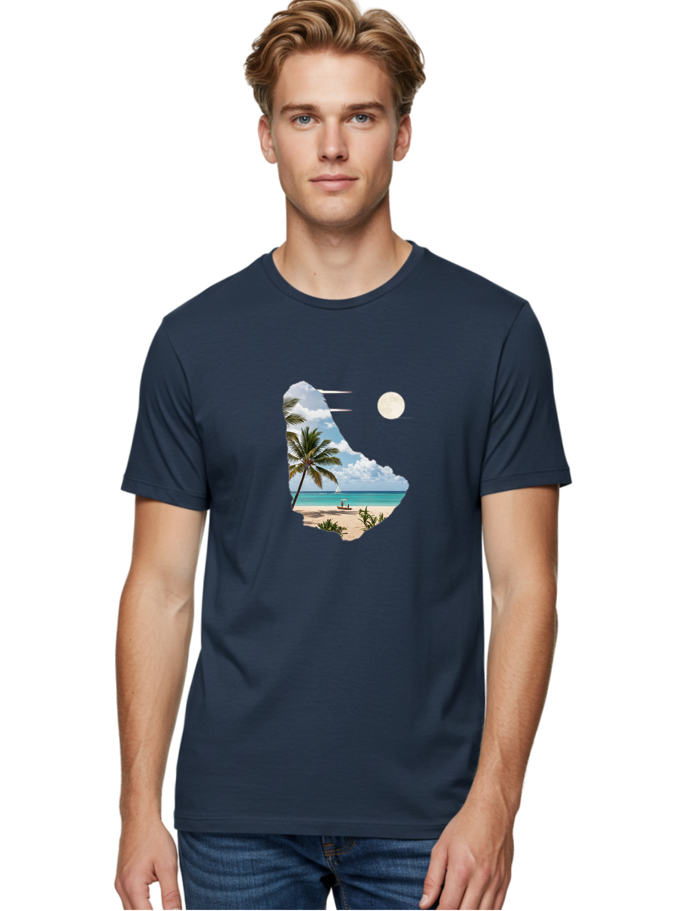 Beach-Scene-In-Map Men'S Graphic Tee, 100% Cotton, Comfortable Casual Summer Wear, Machine Washable, Vintage Camera, Old Camera, Antique Camera, Black Camera, Classic Photography, Photography Equipment, Nostalgic Device, Film Camera, Bal777