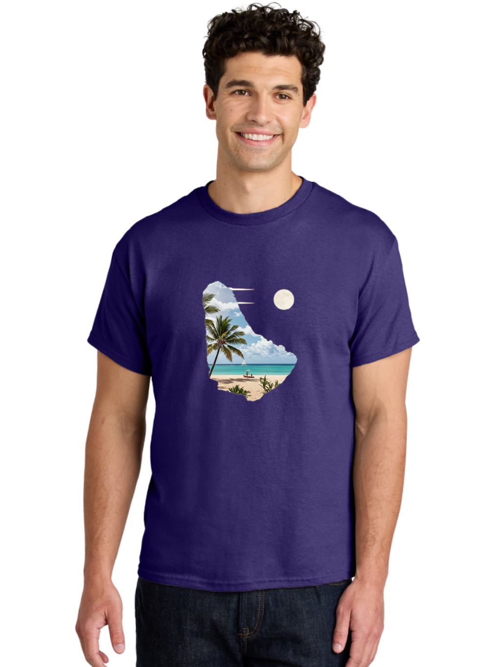 Beach-Scene-In-Map Men'S Graphic Tee, 100% Cotton, Comfortable Casual Summer Wear, Machine Washable, Vintage Camera, Old Camera, Antique Camera, Black Camera, Classic Photography, Photography Equipment, Nostalgic Device, Film Camera, Bal777
