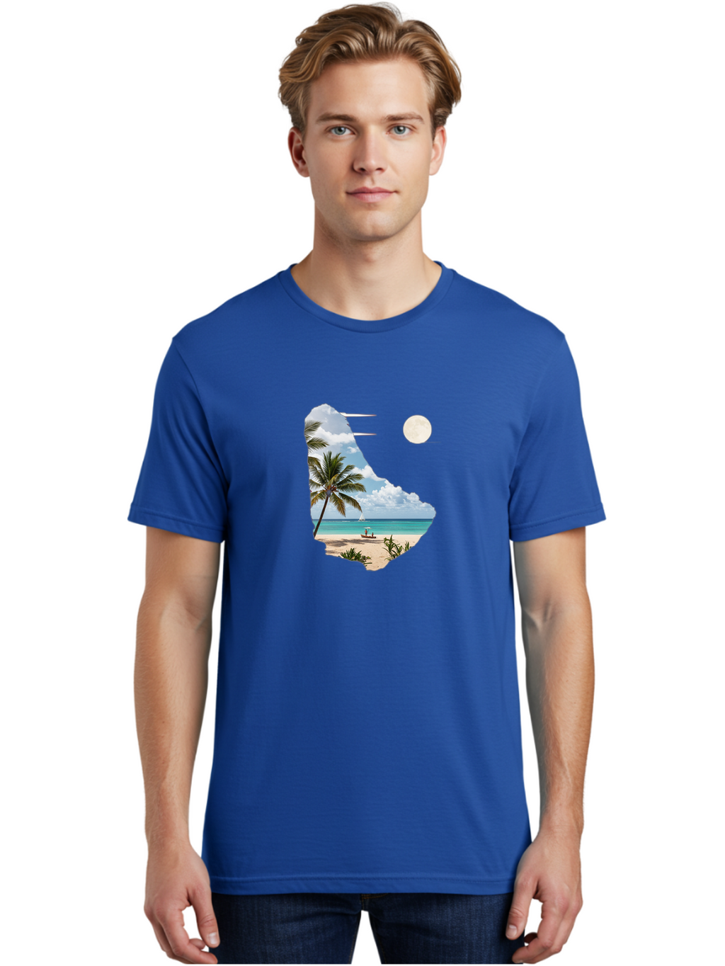 Beach-Scene-In-Map Men'S Graphic Tee, 100% Cotton, Comfortable Casual Summer Wear, Machine Washable, Vintage Camera, Old Camera, Antique Camera, Black Camera, Classic Photography, Photography Equipment, Nostalgic Device, Film Camera, Bal777