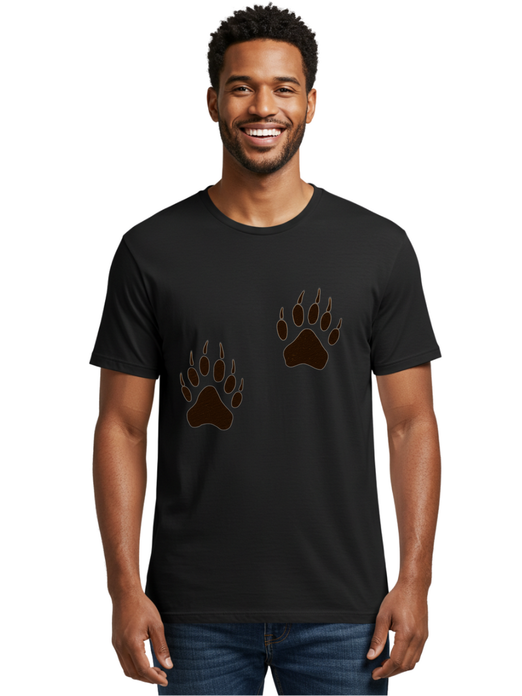 Bear-Footprints Men'S Graphic Tee, 100% Cotton, Comfortable Casual Summer Wear, Machine Washable, Vintage Camera, Old Camera, Antique Camera, Black Camera, Classic Photography, Photography Equipment, Nostalgic Device, Film Camera, Camera Art Bal778