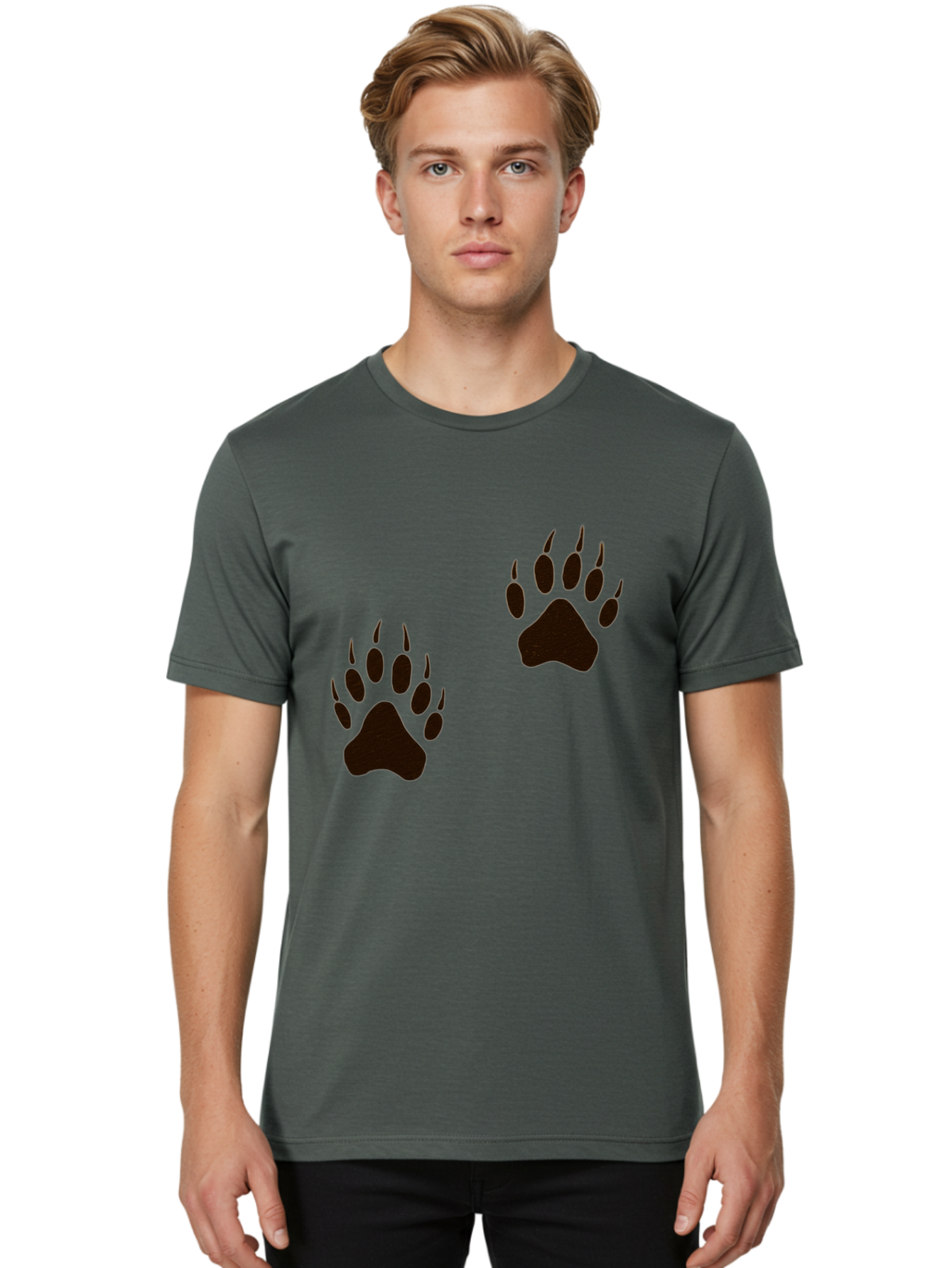 Bear-Footprints Men'S Graphic Tee, 100% Cotton, Comfortable Casual Summer Wear, Machine Washable, Vintage Camera, Old Camera, Antique Camera, Black Camera, Classic Photography, Photography Equipment, Nostalgic Device, Film Camera, Camera Art Bal778