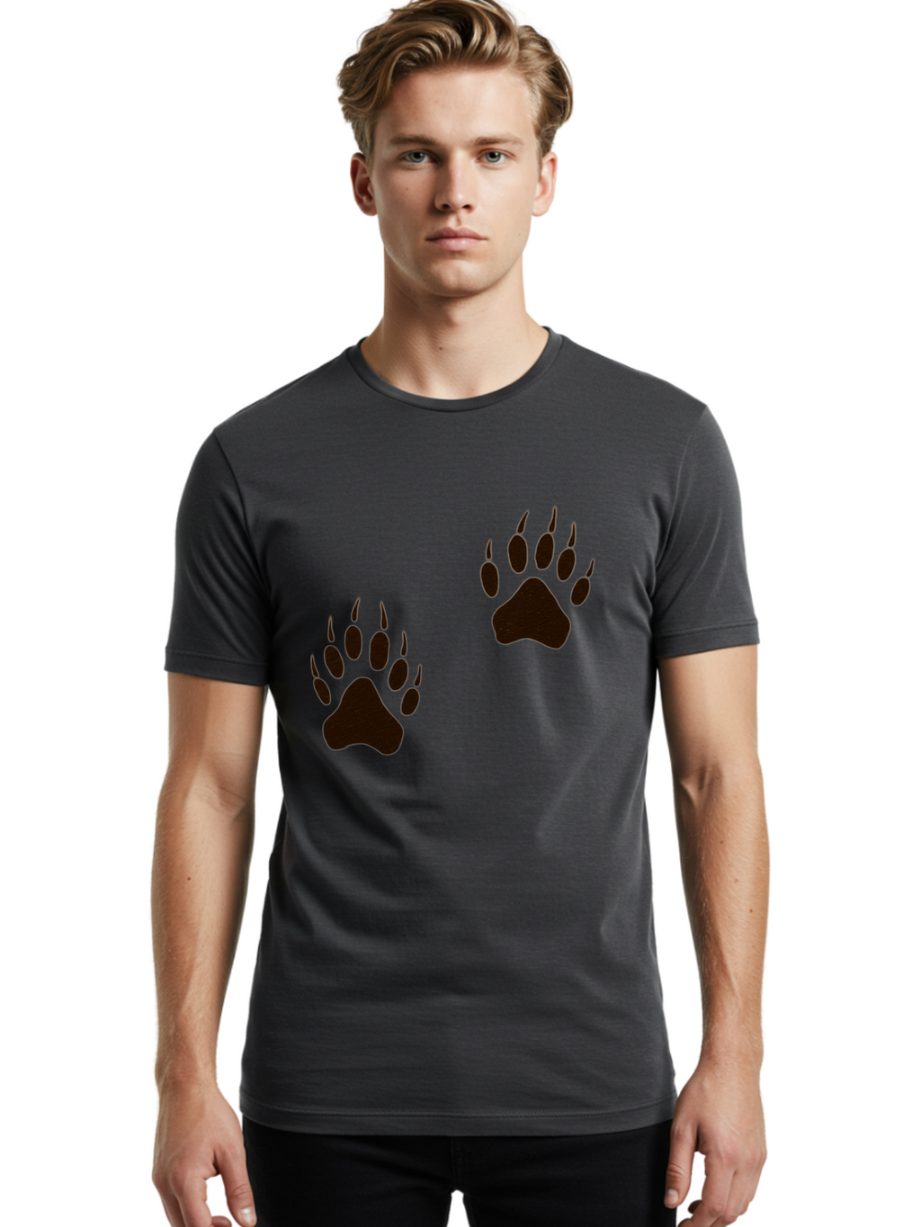 Bear-Footprints Men'S Graphic Tee, 100% Cotton, Comfortable Casual Summer Wear, Machine Washable, Vintage Camera, Old Camera, Antique Camera, Black Camera, Classic Photography, Photography Equipment, Nostalgic Device, Film Camera, Camera Art Bal778