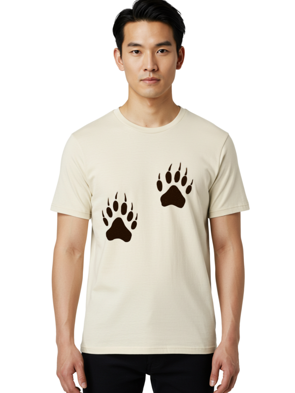 Bear-Footprints Men'S Graphic Tee, 100% Cotton, Comfortable Casual Summer Wear, Machine Washable, Vintage Camera, Old Camera, Antique Camera, Black Camera, Classic Photography, Photography Equipment, Nostalgic Device, Film Camera, Camera Art Bal778