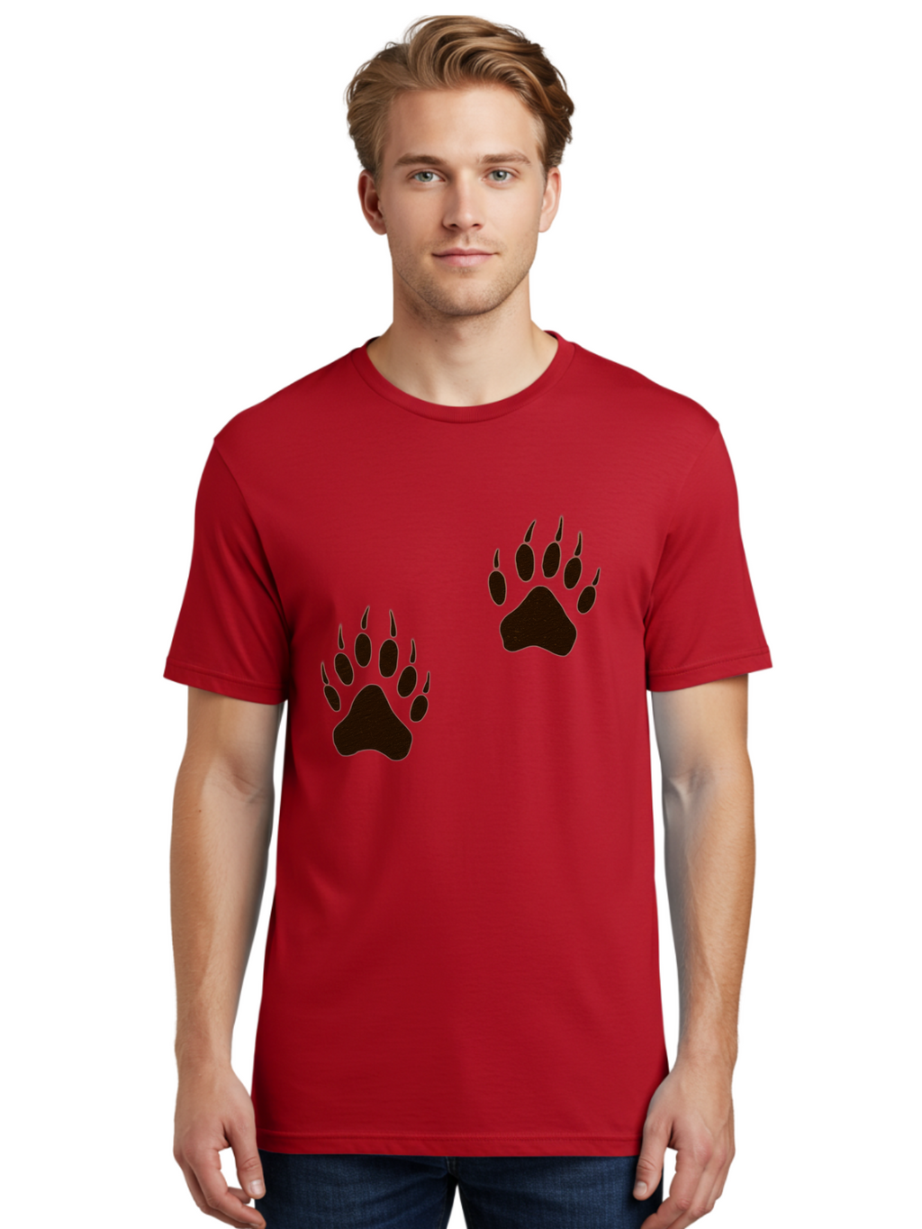 Bear-Footprints Men'S Graphic Tee, 100% Cotton, Comfortable Casual Summer Wear, Machine Washable, Vintage Camera, Old Camera, Antique Camera, Black Camera, Classic Photography, Photography Equipment, Nostalgic Device, Film Camera, Camera Art Bal778