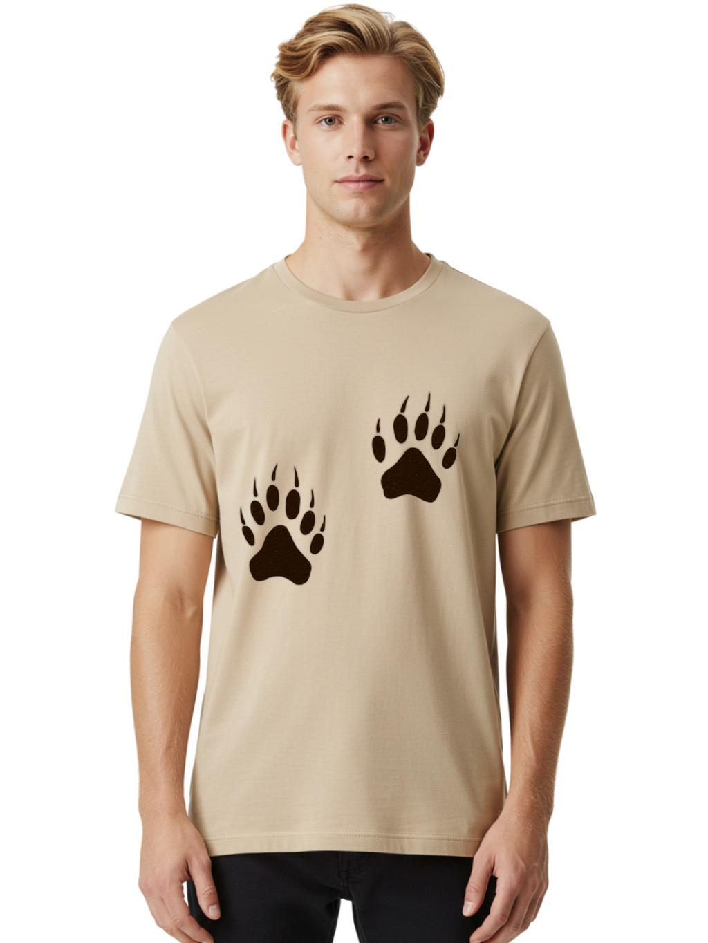 Bear-Footprints Men'S Graphic Tee, 100% Cotton, Comfortable Casual Summer Wear, Machine Washable, Vintage Camera, Old Camera, Antique Camera, Black Camera, Classic Photography, Photography Equipment, Nostalgic Device, Film Camera, Camera Art Bal778