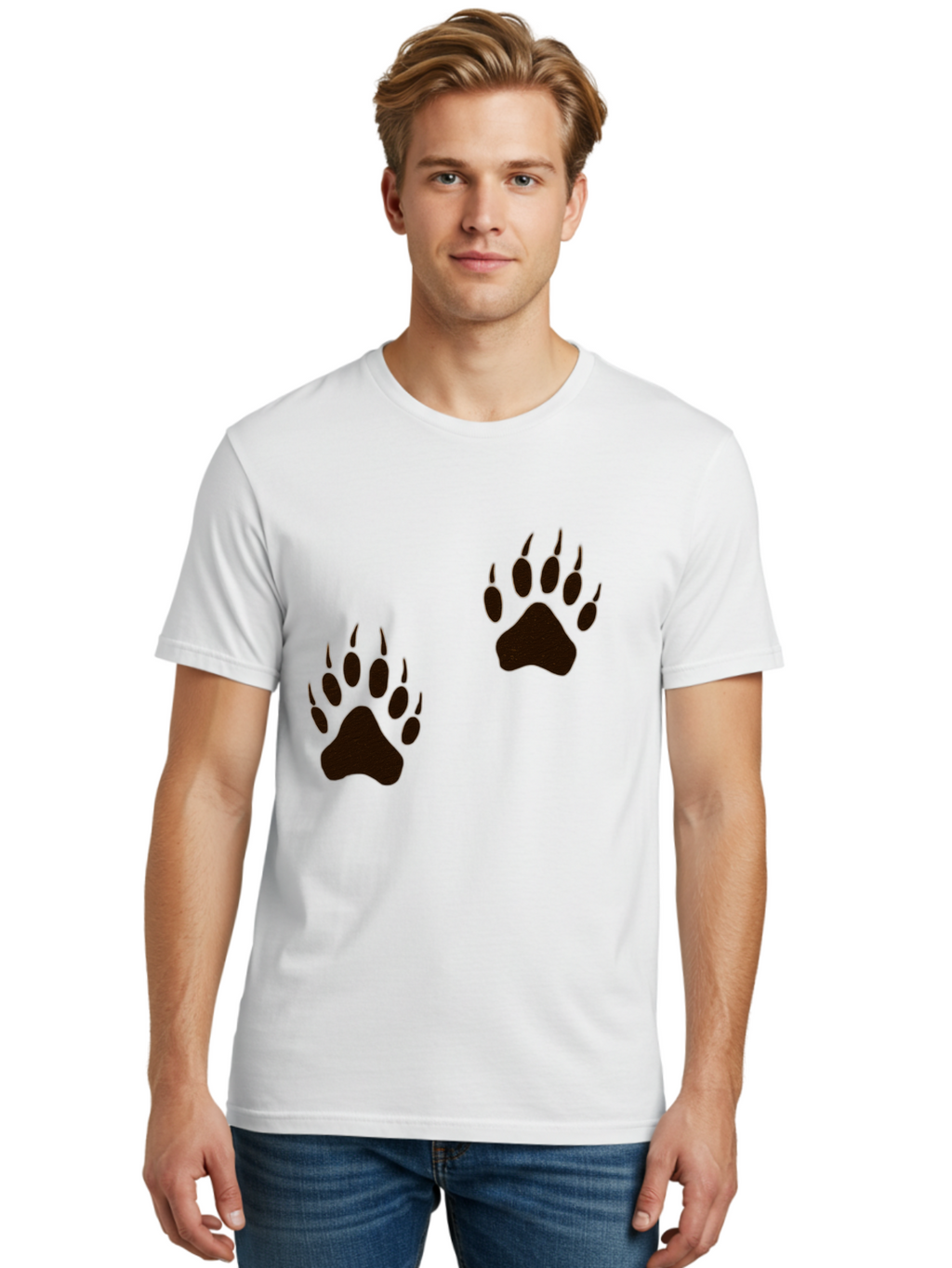 Bear-Footprints Men'S Graphic Tee, 100% Cotton, Comfortable Casual Summer Wear, Machine Washable, Vintage Camera, Old Camera, Antique Camera, Black Camera, Classic Photography, Photography Equipment, Nostalgic Device, Film Camera, Camera Art Bal778
