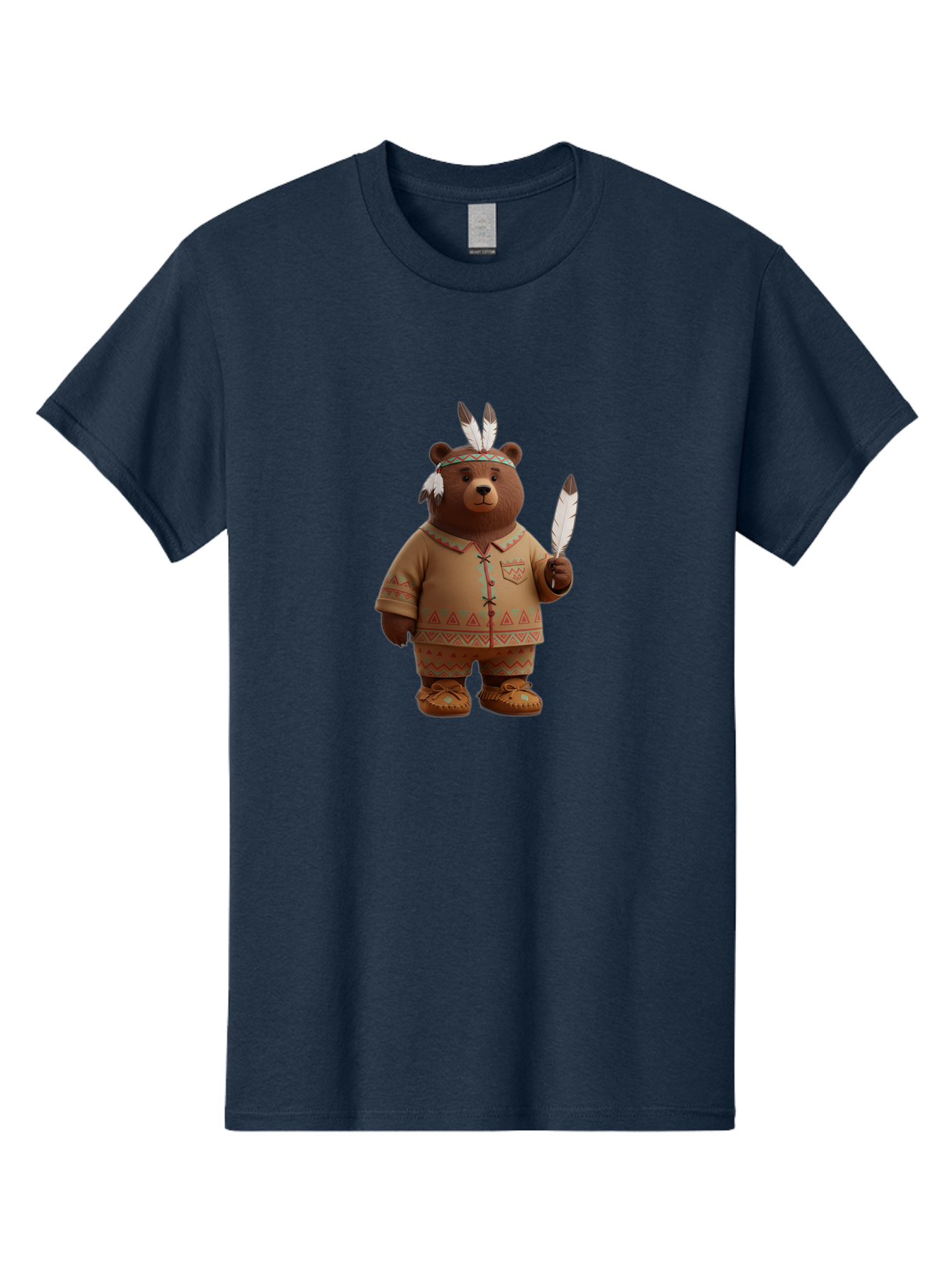 Bear-In-Native-American-Costume Men'S Graphic Tee, 100% Cotton, Comfortable Casual Summer Wear, Machine Washable, Vintage Camera, Old Camera, Antique Camera, Black Camera, Classic Photography, Photography Equipment, Nostalgic Device, Bal779