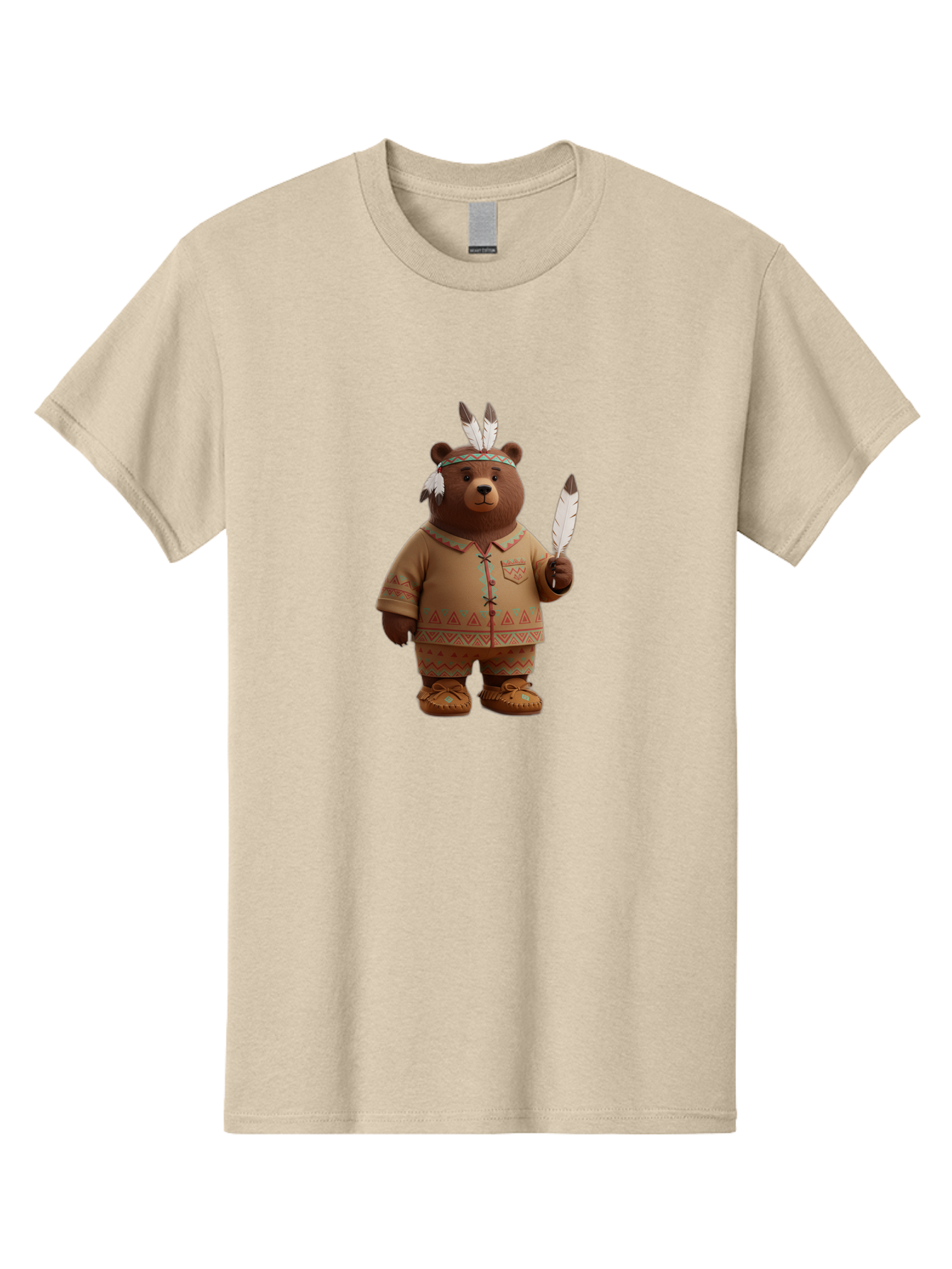 Bear-In-Native-American-Costume Men'S Graphic Tee, 100% Cotton, Comfortable Casual Summer Wear, Machine Washable, Vintage Camera, Old Camera, Antique Camera, Black Camera, Classic Photography, Photography Equipment, Nostalgic Device, Bal779