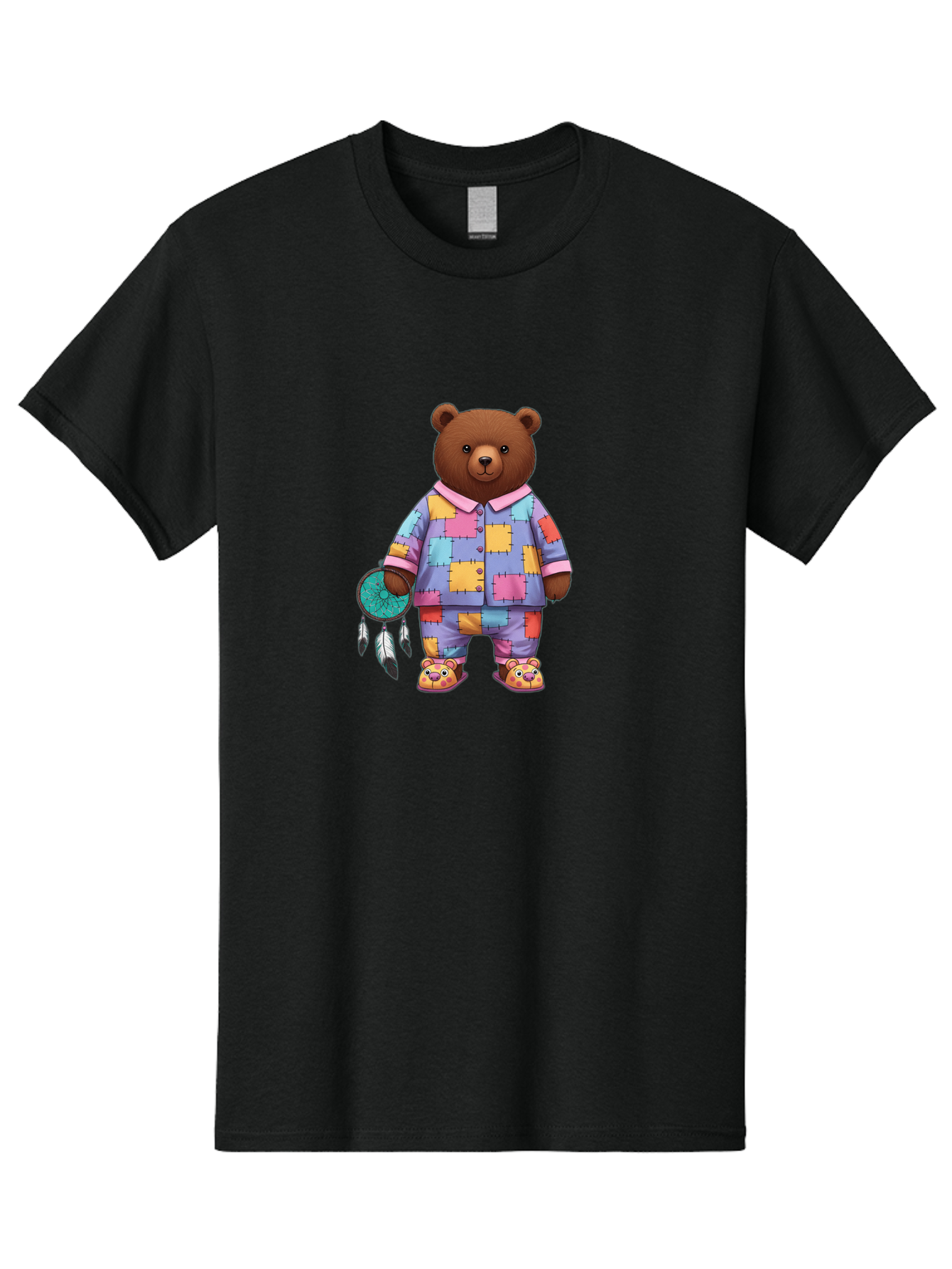 Bear-In-Pajamas-Holding-Dreamcatcher Men'S Graphic Tee, 100% Cotton, Comfortable Casual Summer Wear, Machine Washable, Vintage Camera, Old Camera, Antique Camera, Black Camera, Classic Photography, Photography Equipment, Nostalgic Device, Bal780