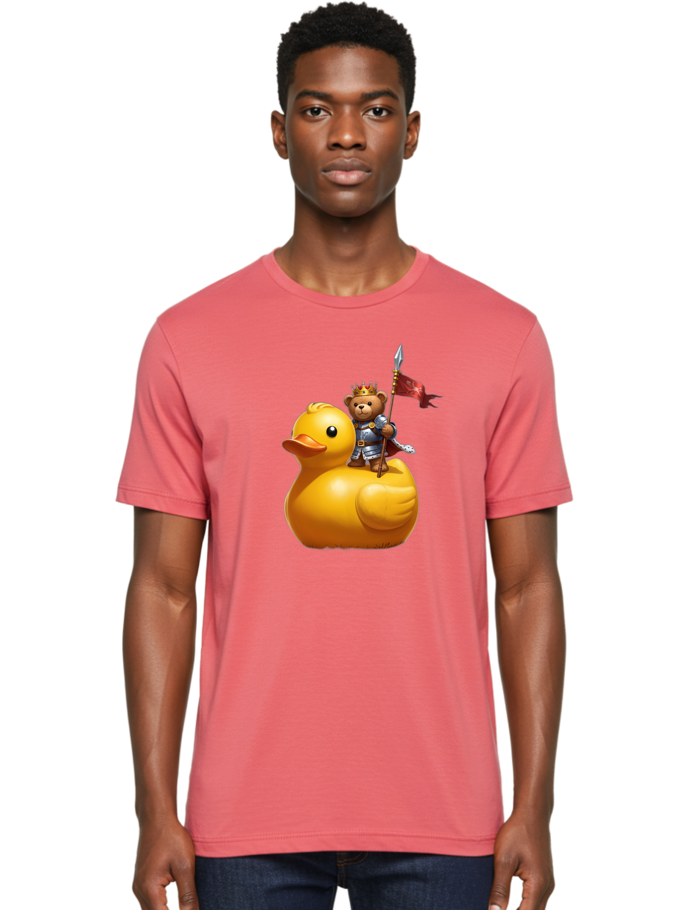 Bear-King-Riding-Duck Men'S Graphic Tee, 100% Cotton, Comfortable Casual Summer Wear, Machine Washable, Vintage Camera, Old Camera, Antique Camera, Black Camera, Classic Photography, Photography Equipment, Nostalgic Device, Film Camera, Bal782