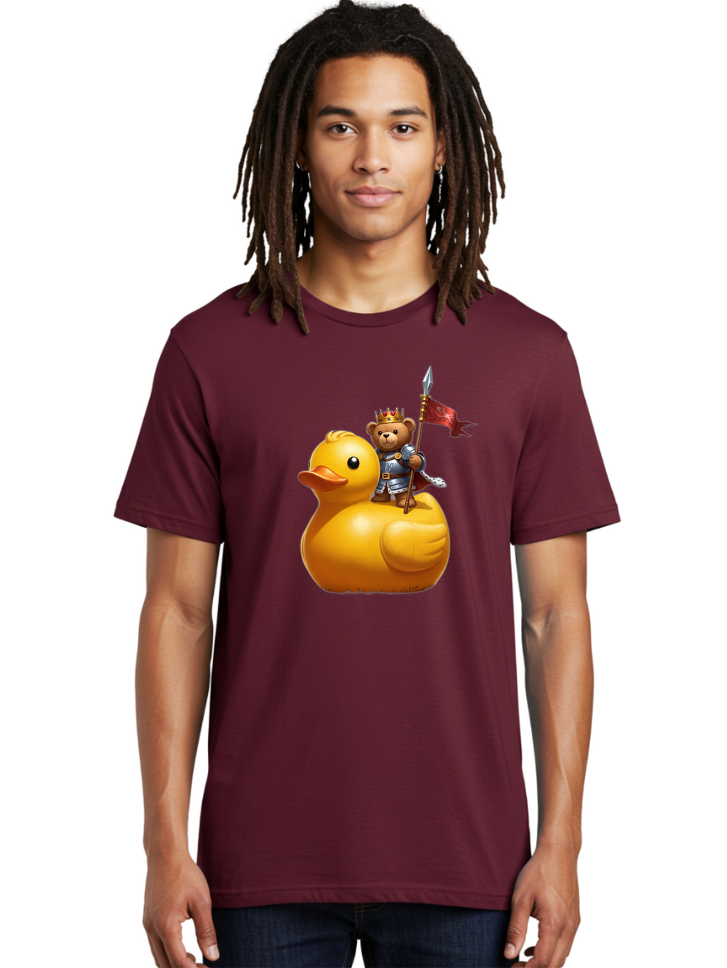 Bear-King-Riding-Duck Men'S Graphic Tee, 100% Cotton, Comfortable Casual Summer Wear, Machine Washable, Vintage Camera, Old Camera, Antique Camera, Black Camera, Classic Photography, Photography Equipment, Nostalgic Device, Film Camera, Bal782