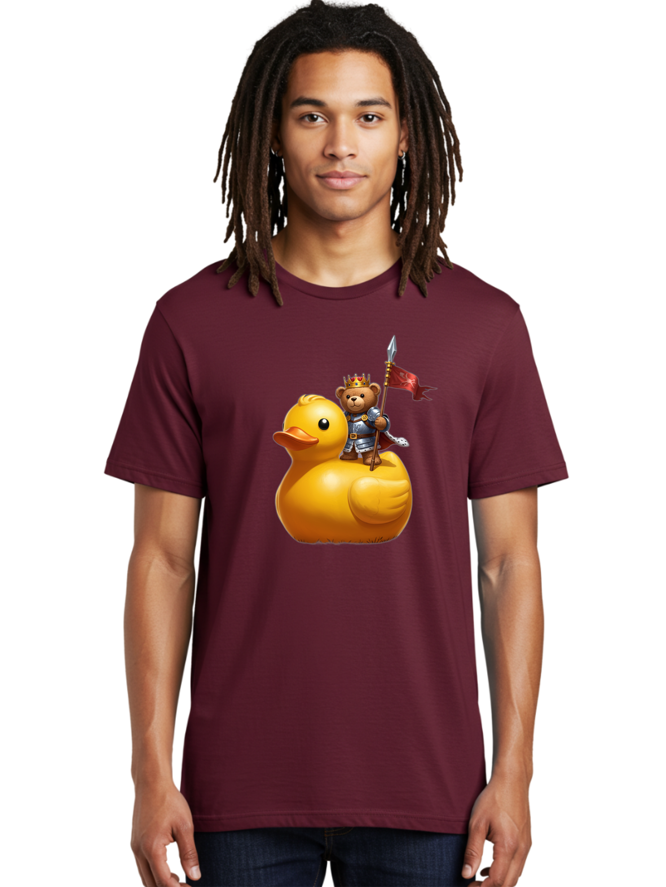 Bear-King-Riding-Duck Men'S Graphic Tee, 100% Cotton, Comfortable Casual Summer Wear, Machine Washable, Vintage Camera, Old Camera, Antique Camera, Black Camera, Classic Photography, Photography Equipment, Nostalgic Device, Film Camera, Bal782