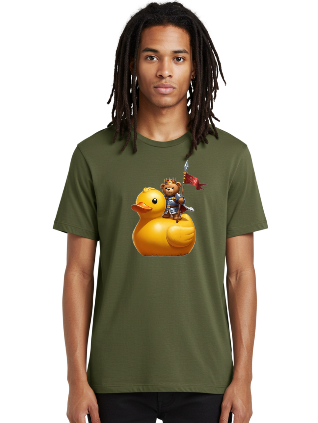 Bear-King-Riding-Duck Men'S Graphic Tee, 100% Cotton, Comfortable Casual Summer Wear, Machine Washable, Vintage Camera, Old Camera, Antique Camera, Black Camera, Classic Photography, Photography Equipment, Nostalgic Device, Film Camera, Bal782