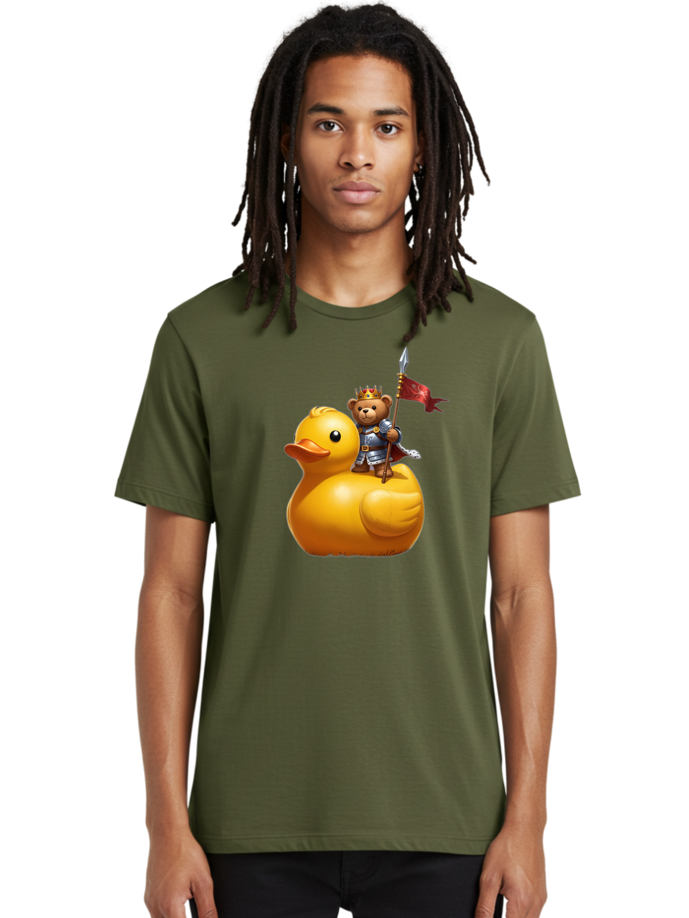 Bear-King-Riding-Duck Men'S Graphic Tee, 100% Cotton, Comfortable Casual Summer Wear, Machine Washable, Vintage Camera, Old Camera, Antique Camera, Black Camera, Classic Photography, Photography Equipment, Nostalgic Device, Film Camera, Bal782