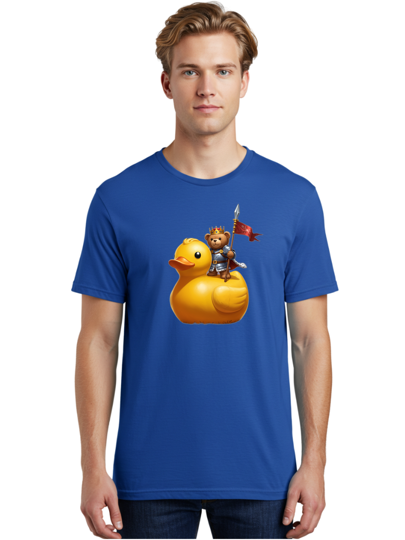 Bear-King-Riding-Duck Men'S Graphic Tee, 100% Cotton, Comfortable Casual Summer Wear, Machine Washable, Vintage Camera, Old Camera, Antique Camera, Black Camera, Classic Photography, Photography Equipment, Nostalgic Device, Film Camera, Bal782