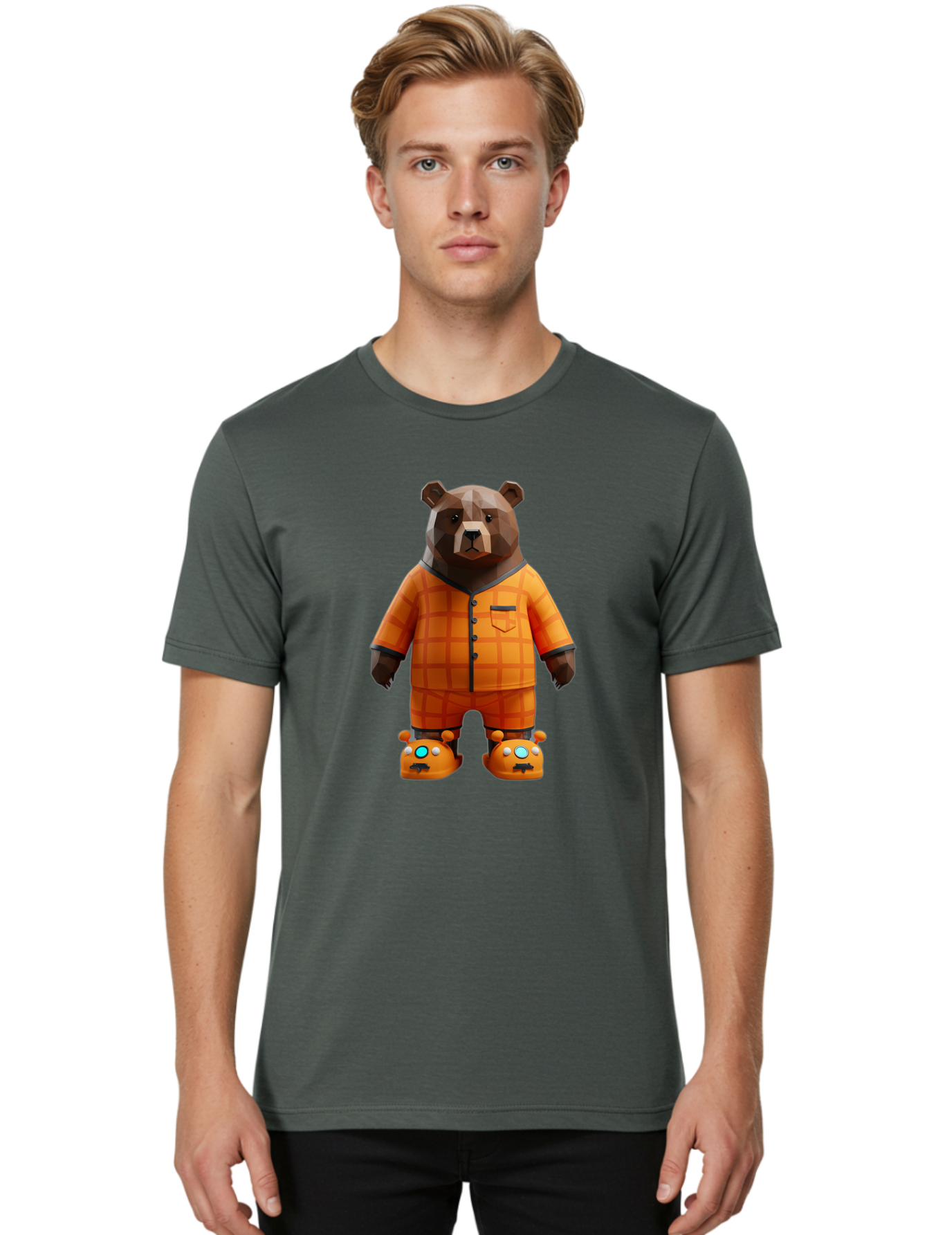 Bear-Pajamas Men'S Graphic Tee, 100% Cotton, Comfortable Casual Summer Wear, Machine Washable, Vintage Camera, Old Camera, Antique Camera, Black Camera, Classic Photography, Photography Equipment, Nostalgic Device, Film Camera, Camera Art Bal783