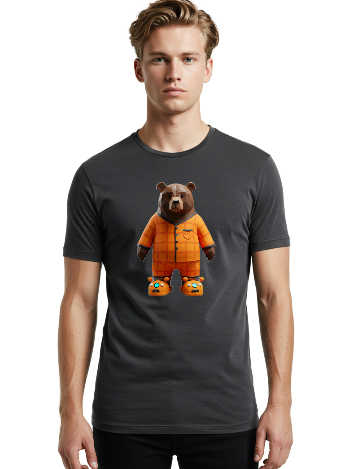 Bear-Pajamas Men'S Graphic Tee, 100% Cotton, Comfortable Casual Summer Wear, Machine Washable, Vintage Camera, Old Camera, Antique Camera, Black Camera, Classic Photography, Photography Equipment, Nostalgic Device, Film Camera, Camera Art Bal783