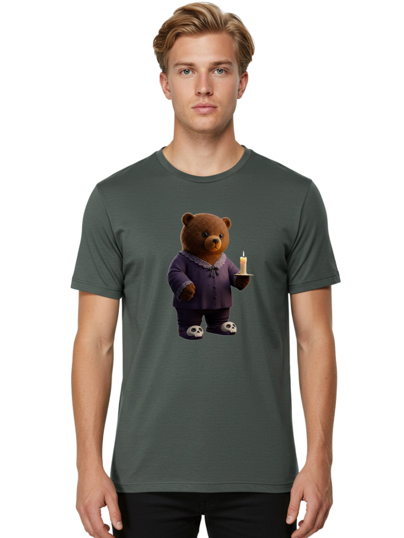Bear-With-Candle Men'S Graphic Tee, 100% Cotton, Comfortable Casual Summer Wear, Machine Washable, Vintage Camera, Old Camera, Antique Camera, Black Camera, Classic Photography, Photography Equipment, Nostalgic Device, Film Camera, Camera Art Bal784