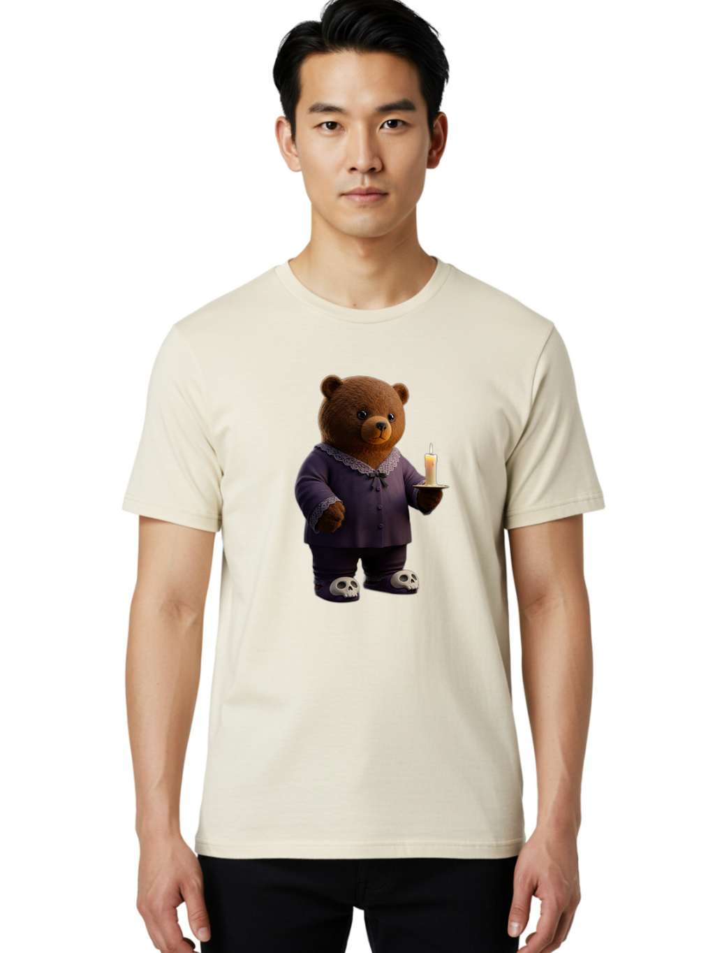 Bear-With-Candle Men'S Graphic Tee, 100% Cotton, Comfortable Casual Summer Wear, Machine Washable, Vintage Camera, Old Camera, Antique Camera, Black Camera, Classic Photography, Photography Equipment, Nostalgic Device, Film Camera, Camera Art Bal784