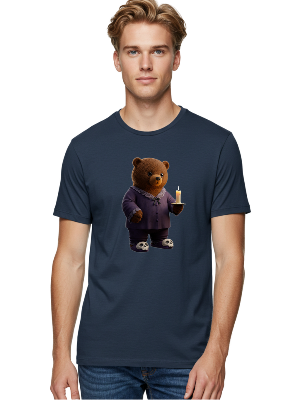 Bear-With-Candle Men'S Graphic Tee, 100% Cotton, Comfortable Casual Summer Wear, Machine Washable, Vintage Camera, Old Camera, Antique Camera, Black Camera, Classic Photography, Photography Equipment, Nostalgic Device, Film Camera, Camera Art Bal784