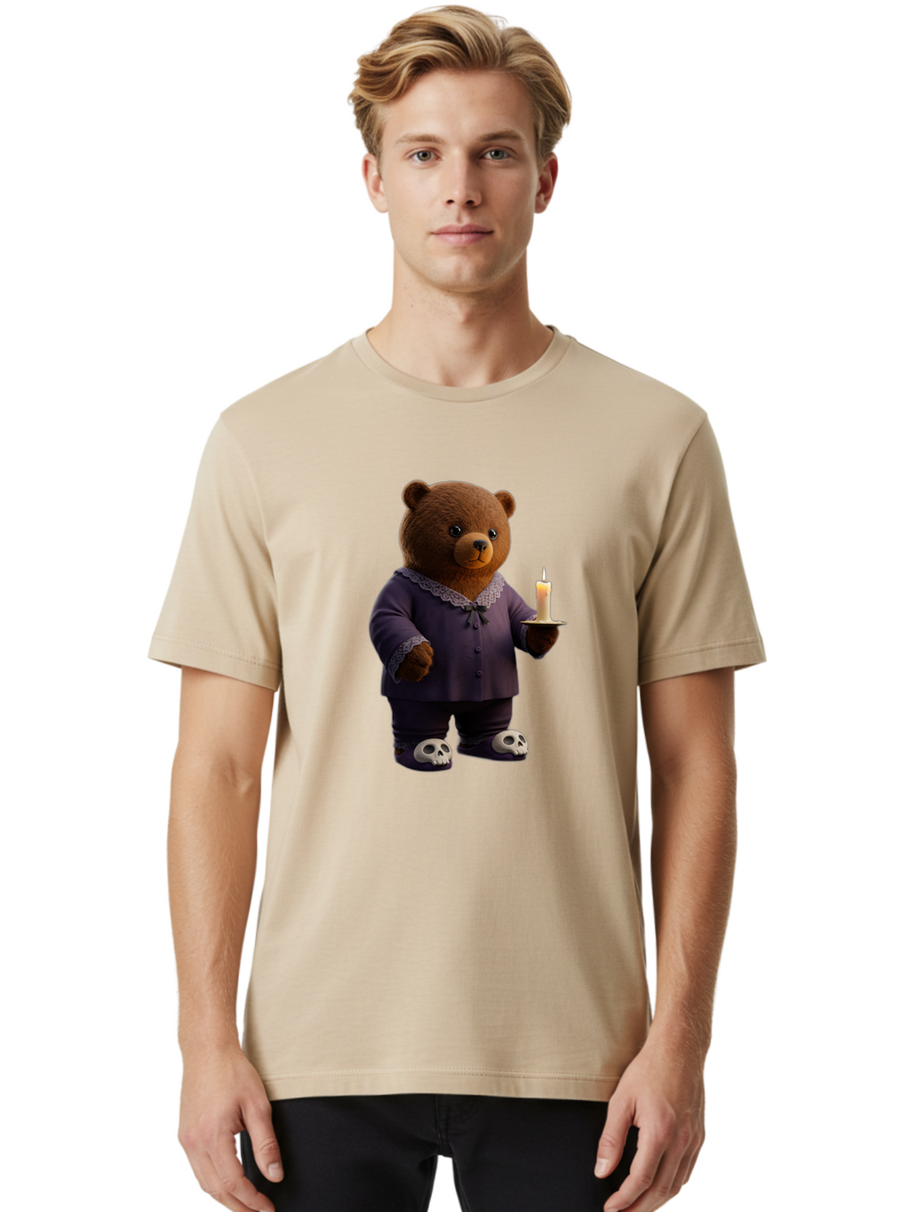 Bear-With-Candle Men'S Graphic Tee, 100% Cotton, Comfortable Casual Summer Wear, Machine Washable, Vintage Camera, Old Camera, Antique Camera, Black Camera, Classic Photography, Photography Equipment, Nostalgic Device, Film Camera, Camera Art Bal784