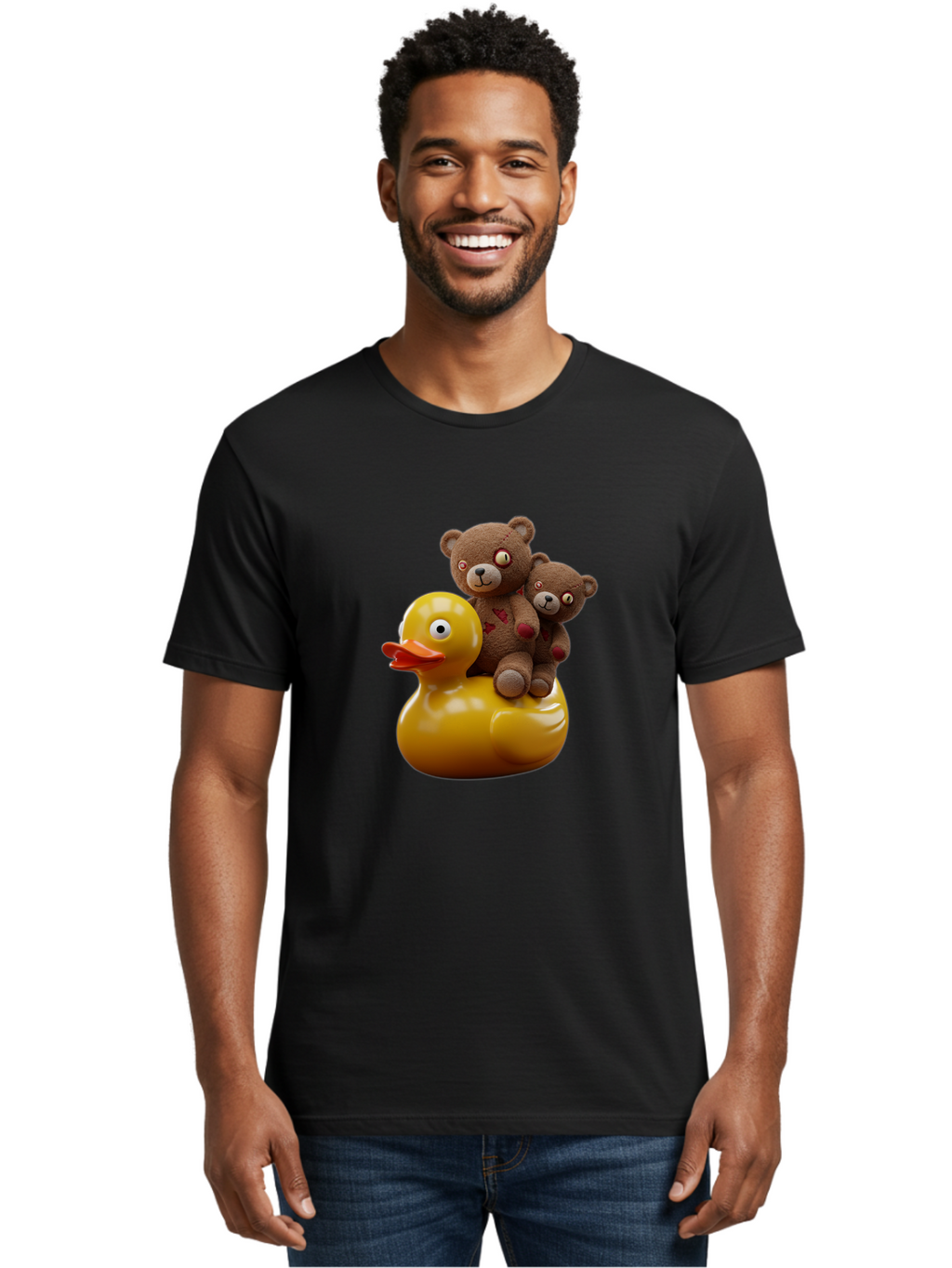 Bears-Riding-Duck Men'S Graphic Tee, 100% Cotton, Comfortable Casual Summer Wear, Machine Washable, Vintage Camera, Old Camera, Antique Camera, Black Camera, Classic Photography, Photography Equipment, Nostalgic Device, Film Camera, Camera Art Bal786