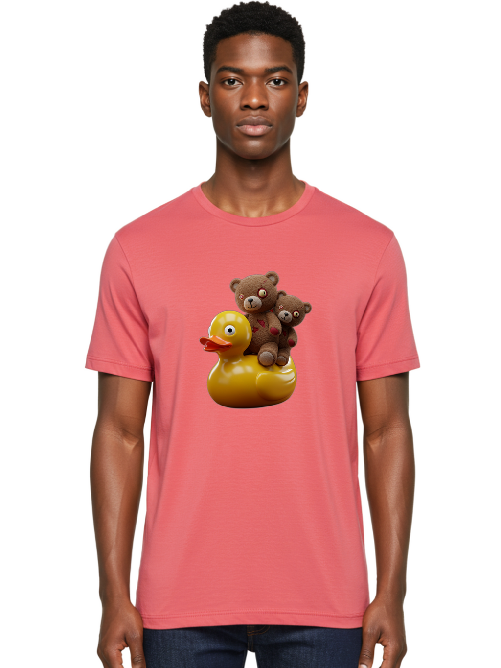 Bears-Riding-Duck Men'S Graphic Tee, 100% Cotton, Comfortable Casual Summer Wear, Machine Washable, Vintage Camera, Old Camera, Antique Camera, Black Camera, Classic Photography, Photography Equipment, Nostalgic Device, Film Camera, Camera Art Bal786