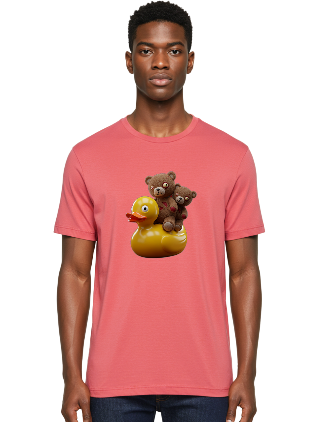 Bears-Riding-Duck Men'S Graphic Tee, 100% Cotton, Comfortable Casual Summer Wear, Machine Washable, Vintage Camera, Old Camera, Antique Camera, Black Camera, Classic Photography, Photography Equipment, Nostalgic Device, Film Camera, Camera Art Bal786