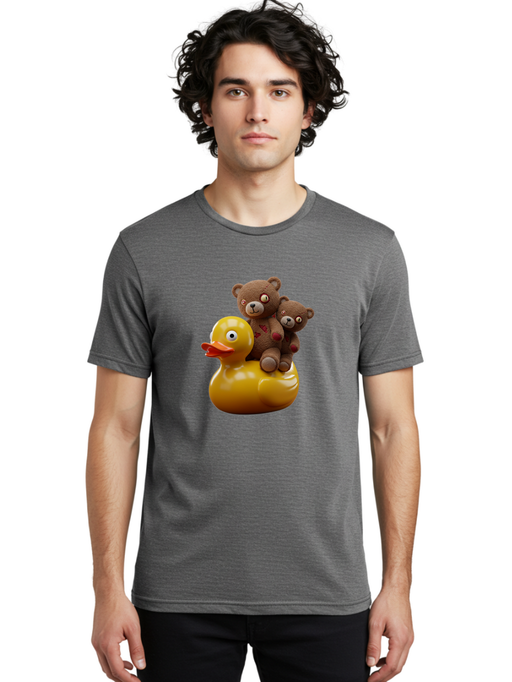 Bears-Riding-Duck Men'S Graphic Tee, 100% Cotton, Comfortable Casual Summer Wear, Machine Washable, Vintage Camera, Old Camera, Antique Camera, Black Camera, Classic Photography, Photography Equipment, Nostalgic Device, Film Camera, Camera Art Bal786