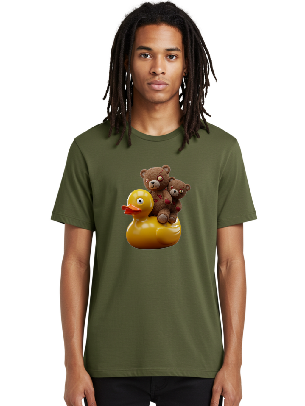 Bears-Riding-Duck Men'S Graphic Tee, 100% Cotton, Comfortable Casual Summer Wear, Machine Washable, Vintage Camera, Old Camera, Antique Camera, Black Camera, Classic Photography, Photography Equipment, Nostalgic Device, Film Camera, Camera Art Bal786