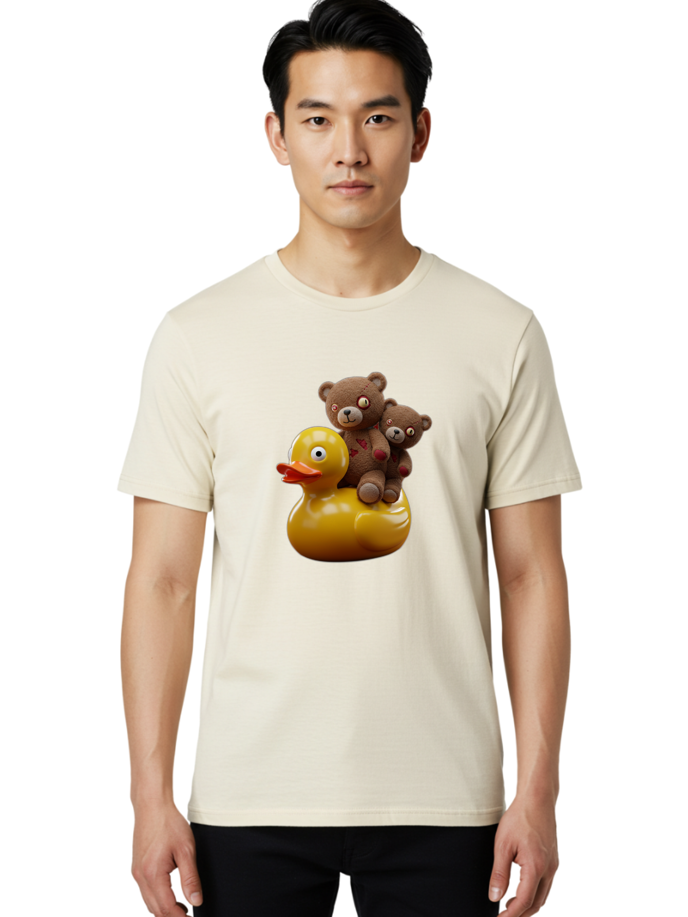 Bears-Riding-Duck Men'S Graphic Tee, 100% Cotton, Comfortable Casual Summer Wear, Machine Washable, Vintage Camera, Old Camera, Antique Camera, Black Camera, Classic Photography, Photography Equipment, Nostalgic Device, Film Camera, Camera Art Bal786