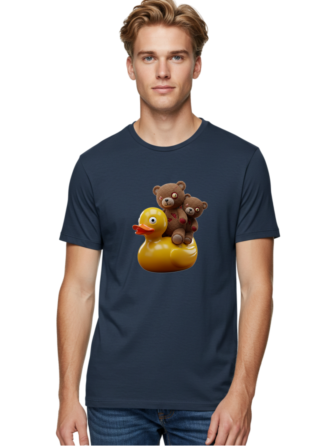 Bears-Riding-Duck Men'S Graphic Tee, 100% Cotton, Comfortable Casual Summer Wear, Machine Washable, Vintage Camera, Old Camera, Antique Camera, Black Camera, Classic Photography, Photography Equipment, Nostalgic Device, Film Camera, Camera Art Bal786