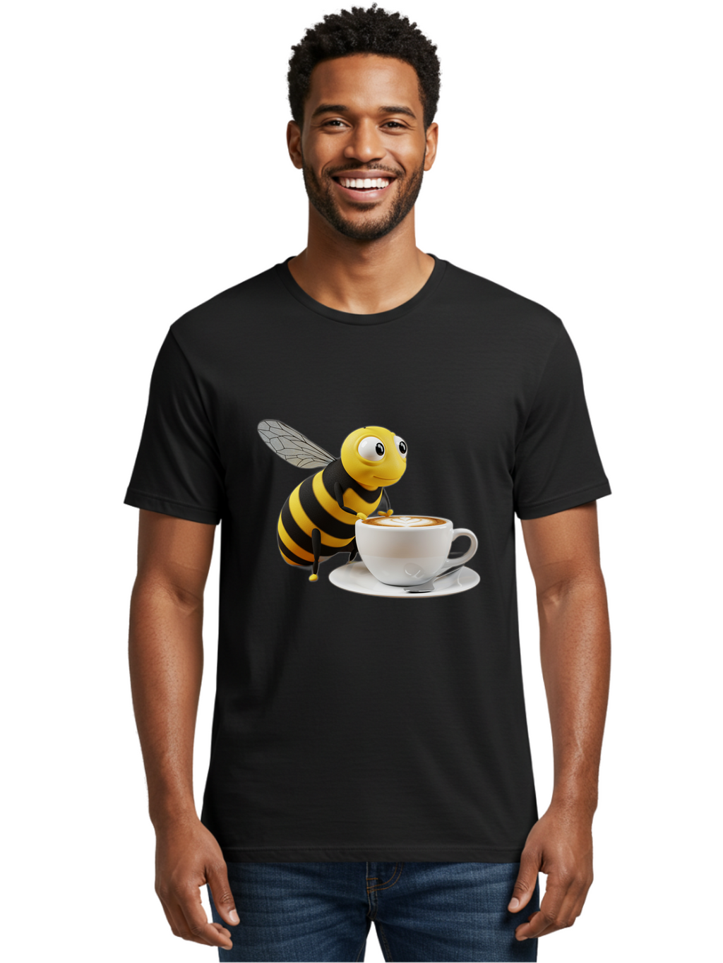 Bee-Coffee Men'S Graphic Tee, 100% Cotton, Comfortable Casual Summer Wear, Machine Washable, Vintage Camera, Old Camera, Antique Camera, Black Camera, Classic Photography, Photography Equipment, Nostalgic Device, Film Camera, Camera Art Bal788