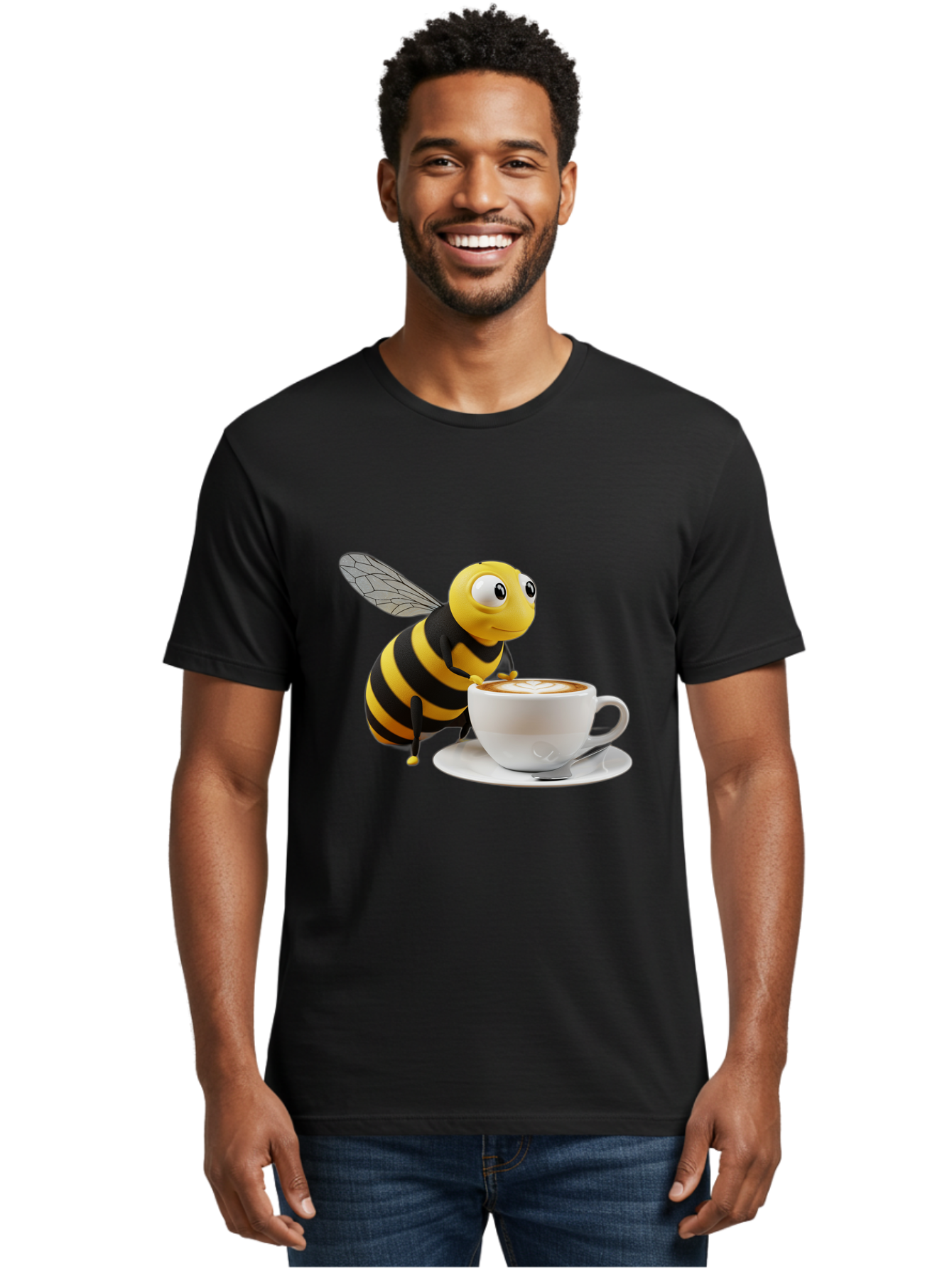 Bee-Coffee Men'S Graphic Tee, 100% Cotton, Comfortable Casual Summer Wear, Machine Washable, Vintage Camera, Old Camera, Antique Camera, Black Camera, Classic Photography, Photography Equipment, Nostalgic Device, Film Camera, Camera Art Bal788