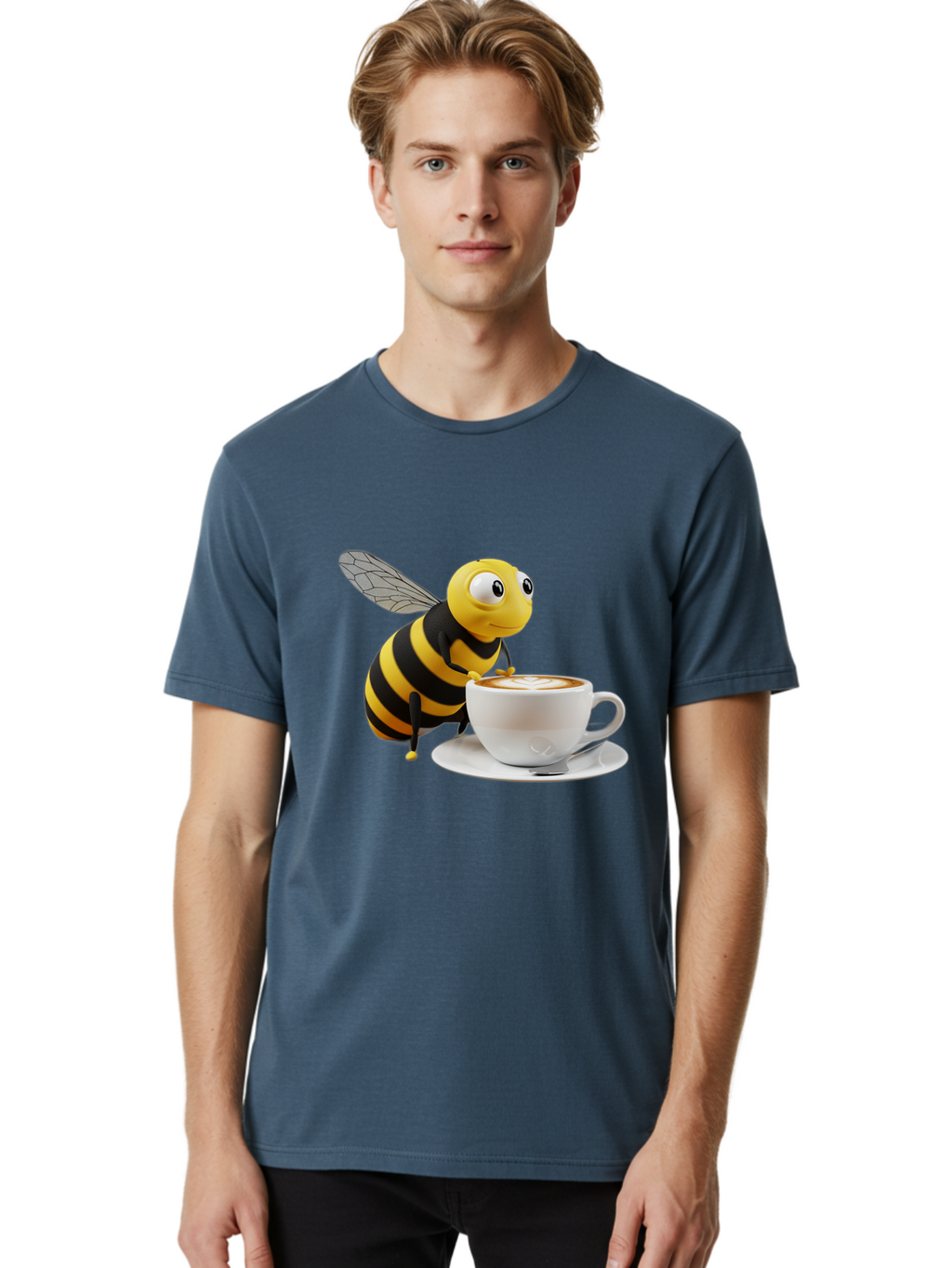 Bee-Coffee Men'S Graphic Tee, 100% Cotton, Comfortable Casual Summer Wear, Machine Washable, Vintage Camera, Old Camera, Antique Camera, Black Camera, Classic Photography, Photography Equipment, Nostalgic Device, Film Camera, Camera Art Bal788