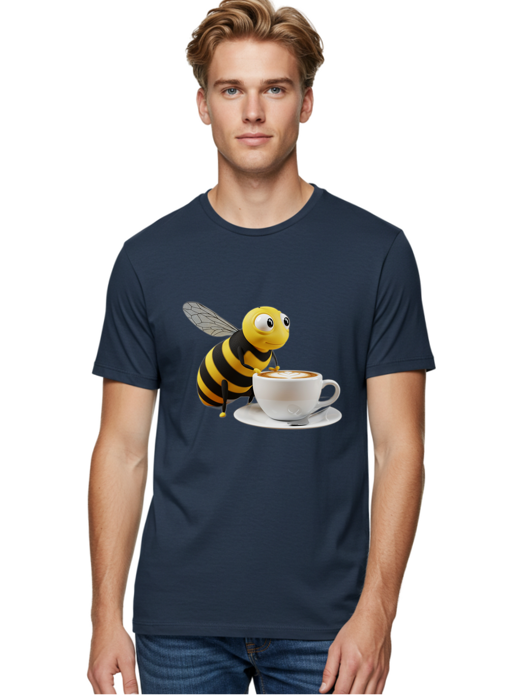 Bee-Coffee Men'S Graphic Tee, 100% Cotton, Comfortable Casual Summer Wear, Machine Washable, Vintage Camera, Old Camera, Antique Camera, Black Camera, Classic Photography, Photography Equipment, Nostalgic Device, Film Camera, Camera Art Bal788