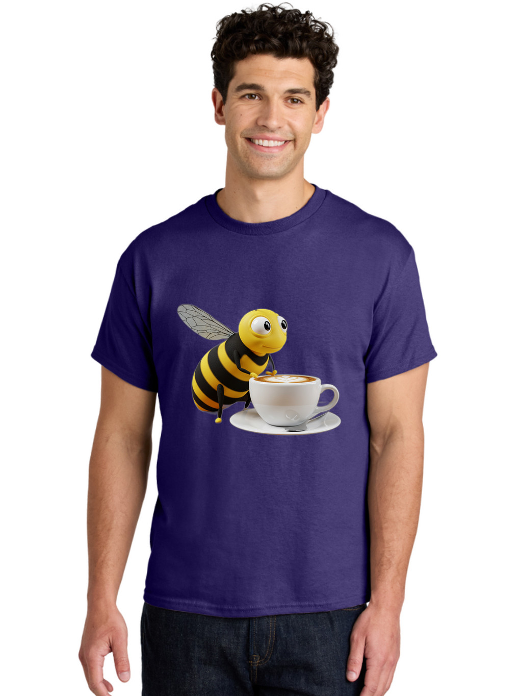 Bee-Coffee Men'S Graphic Tee, 100% Cotton, Comfortable Casual Summer Wear, Machine Washable, Vintage Camera, Old Camera, Antique Camera, Black Camera, Classic Photography, Photography Equipment, Nostalgic Device, Film Camera, Camera Art Bal788