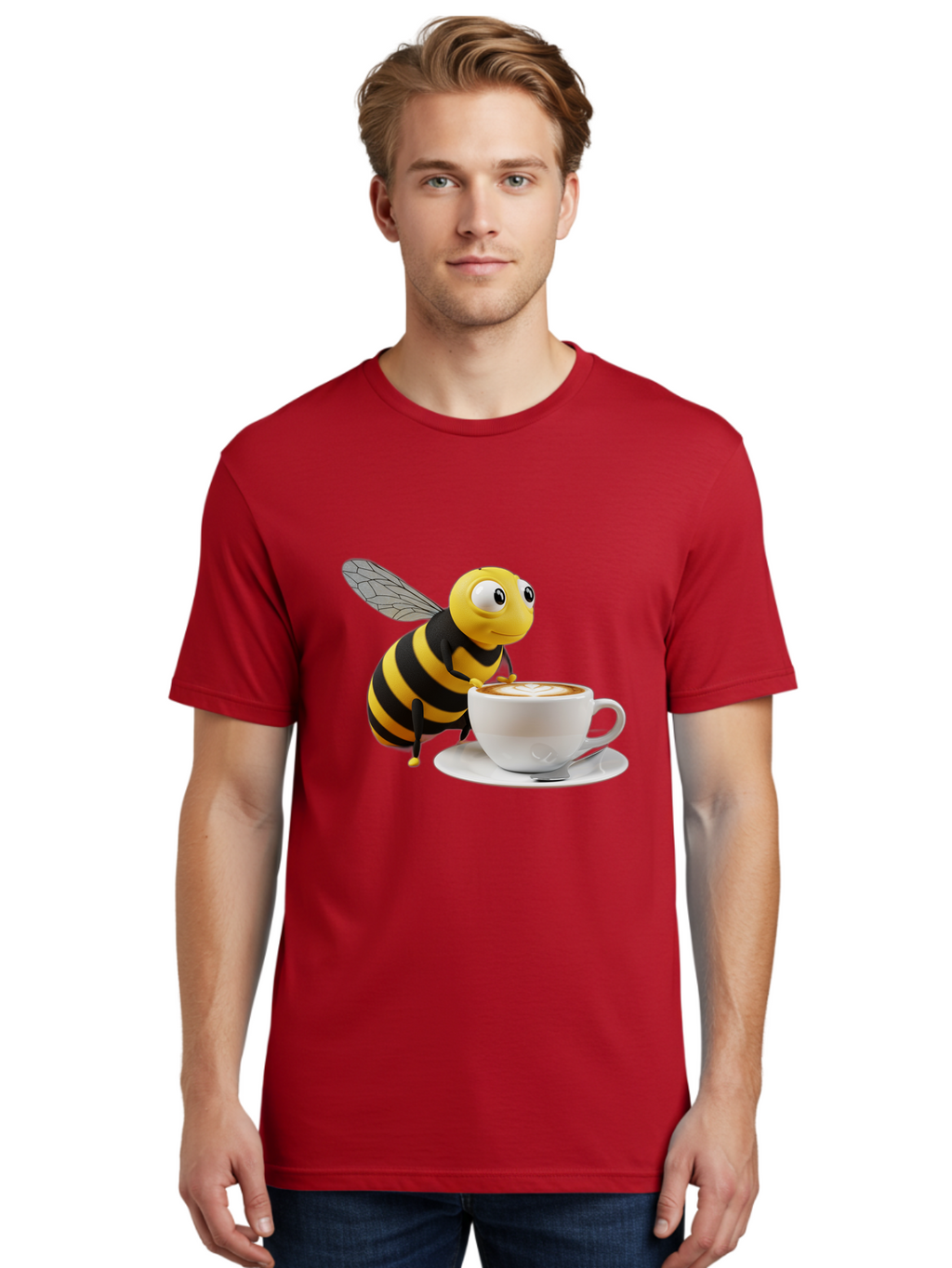Bee-Coffee Men'S Graphic Tee, 100% Cotton, Comfortable Casual Summer Wear, Machine Washable, Vintage Camera, Old Camera, Antique Camera, Black Camera, Classic Photography, Photography Equipment, Nostalgic Device, Film Camera, Camera Art Bal788