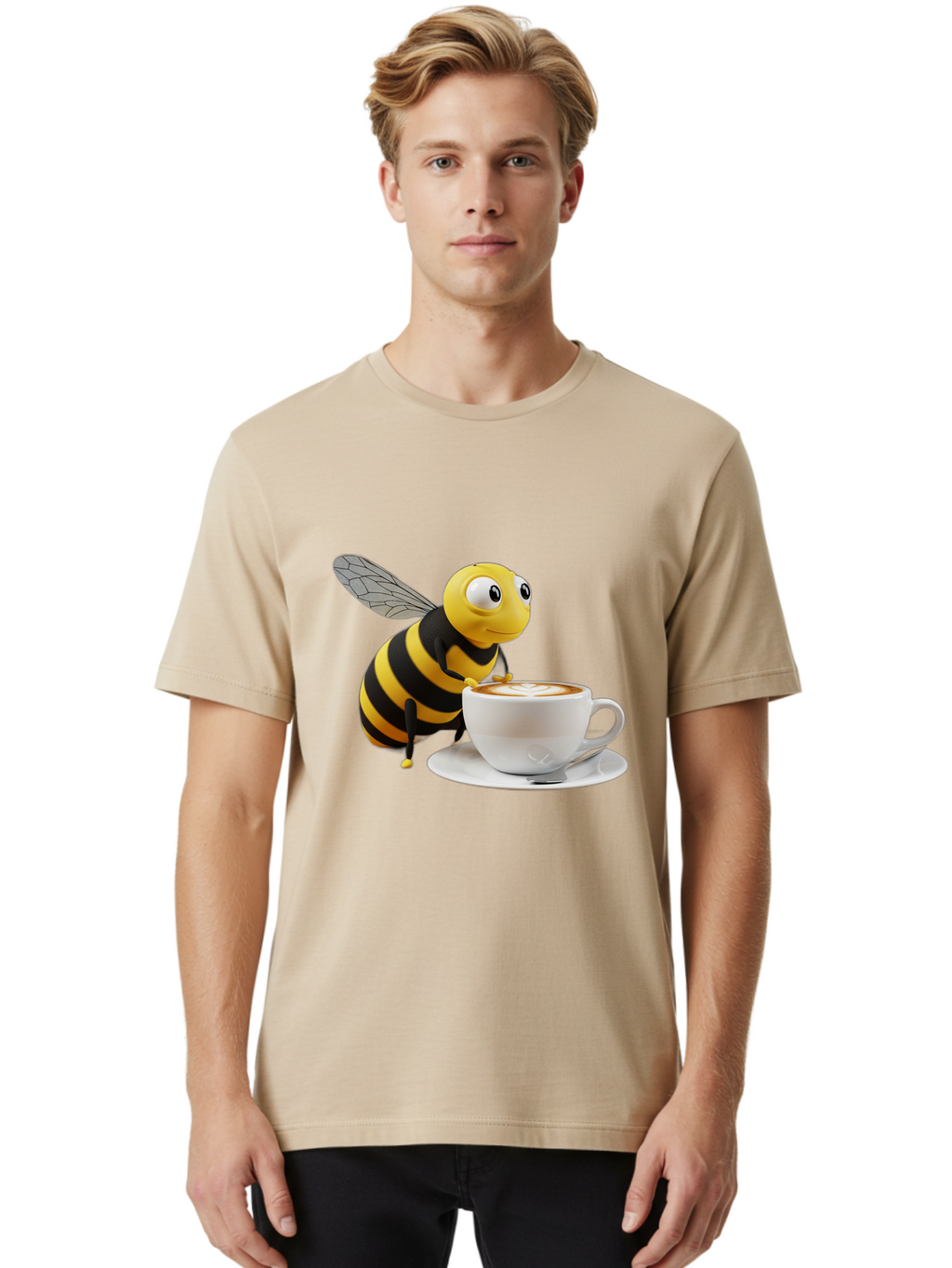 Bee-Coffee Men'S Graphic Tee, 100% Cotton, Comfortable Casual Summer Wear, Machine Washable, Vintage Camera, Old Camera, Antique Camera, Black Camera, Classic Photography, Photography Equipment, Nostalgic Device, Film Camera, Camera Art Bal788
